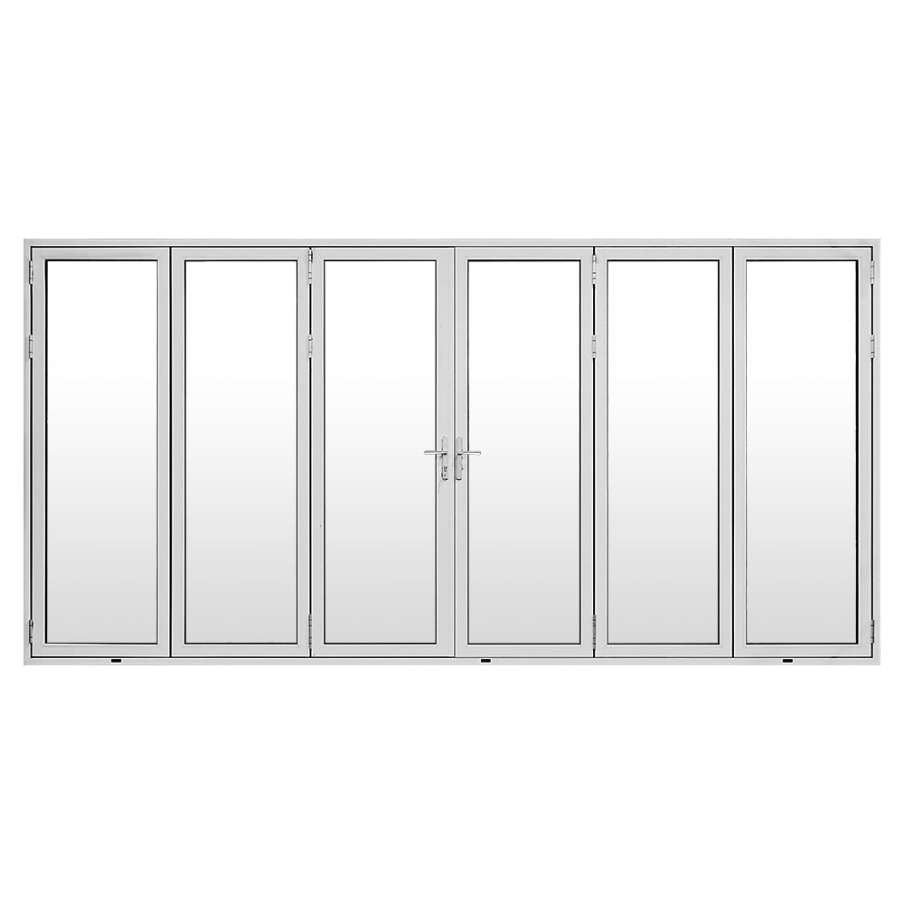 White Aluminum Folding Patio Door