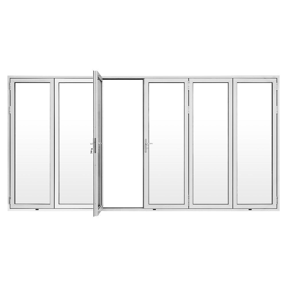 White Aluminum Folding Patio Door