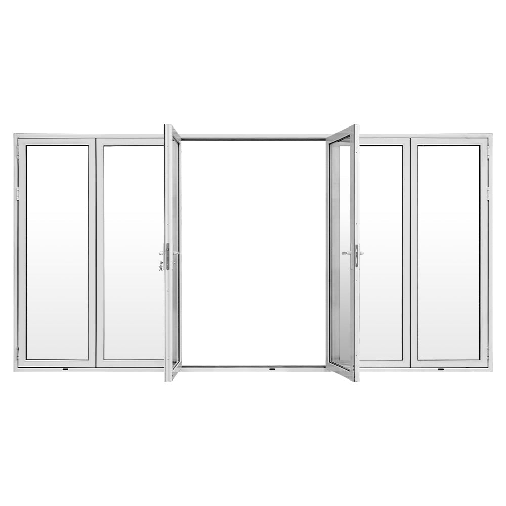 White Aluminum Folding Patio Door