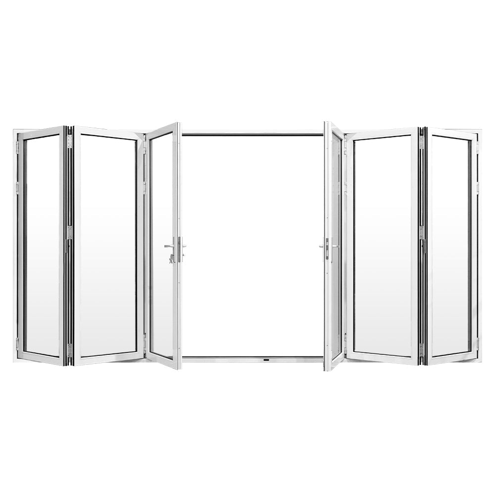 White Aluminum Folding Patio Door