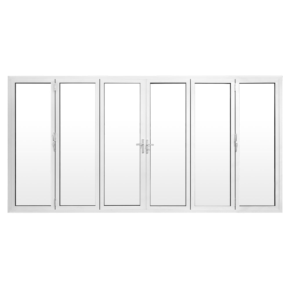 White Aluminum Folding Patio Door