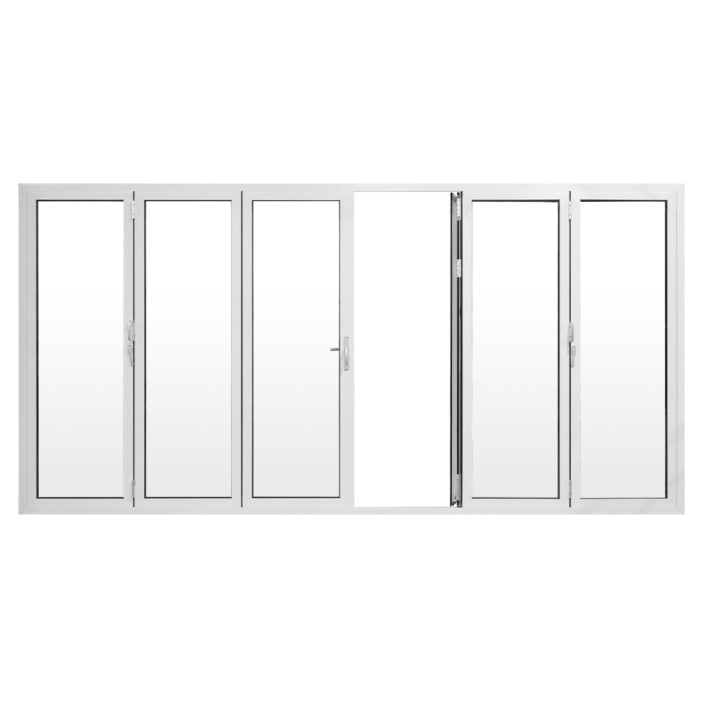 White Aluminum Folding Patio Door