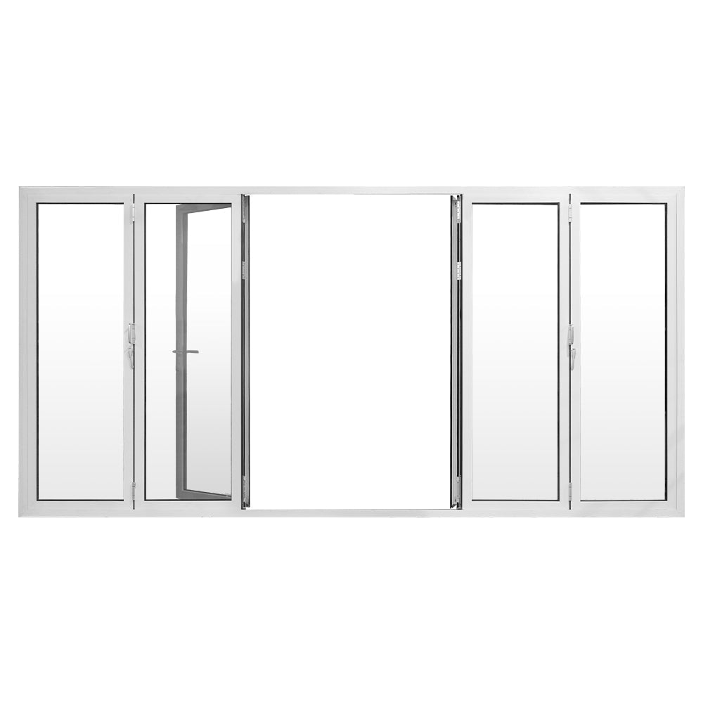 White Aluminum Folding Patio Door