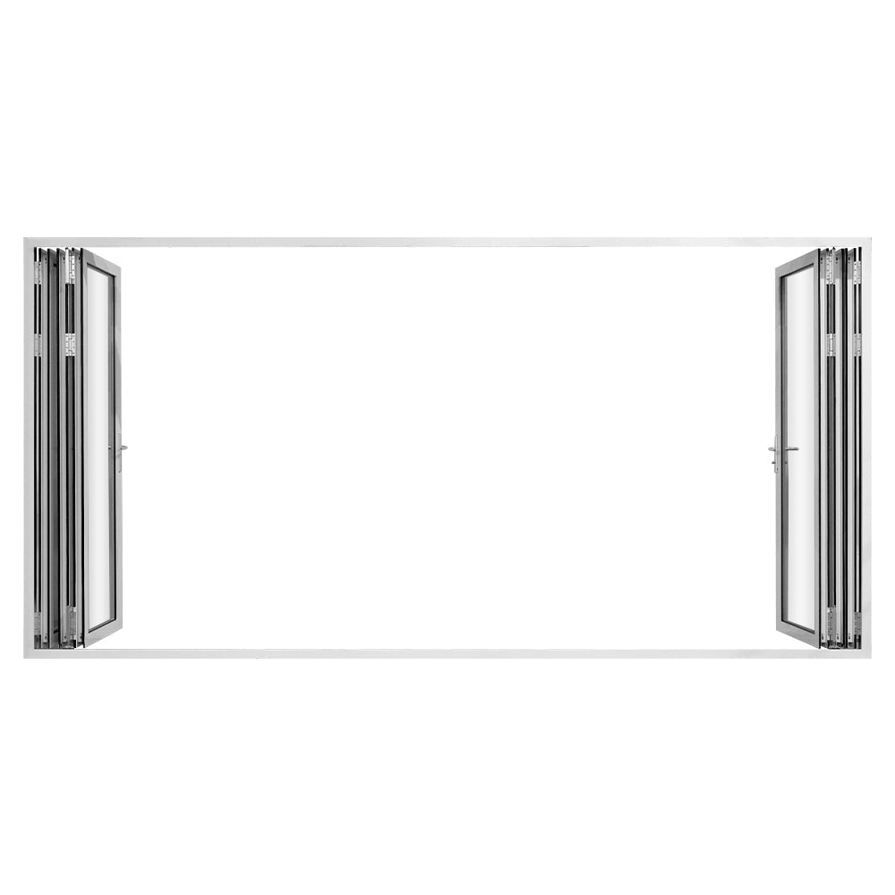 White Aluminum Folding Patio Door