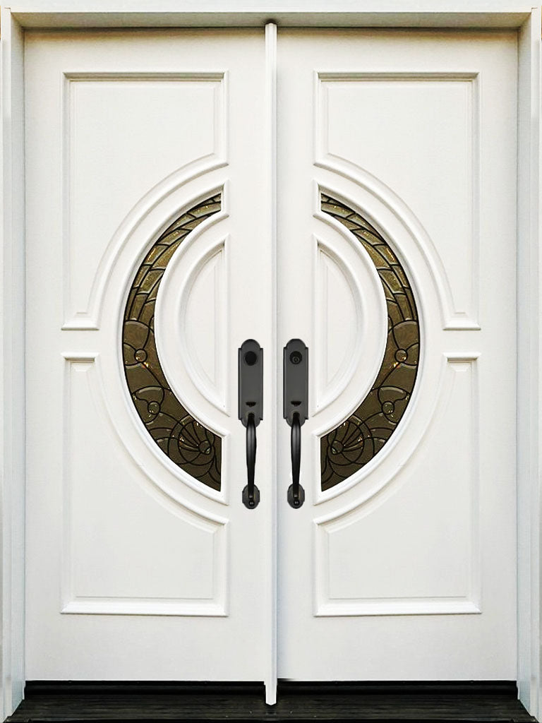 Mahogany Double Door Crescent