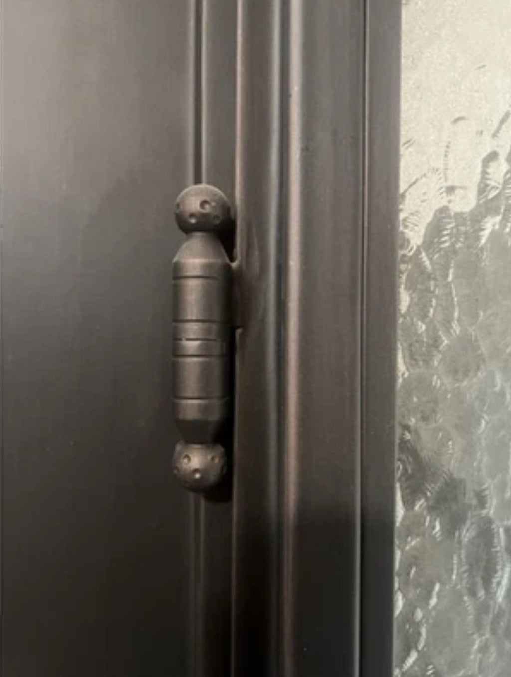 Model #C007 – Modern Iron Entry Door with Geometric Design FREE LOCKSET INCLUIDED