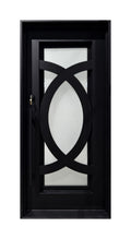 Modern Geometric Wrought Iron Single Entry Door