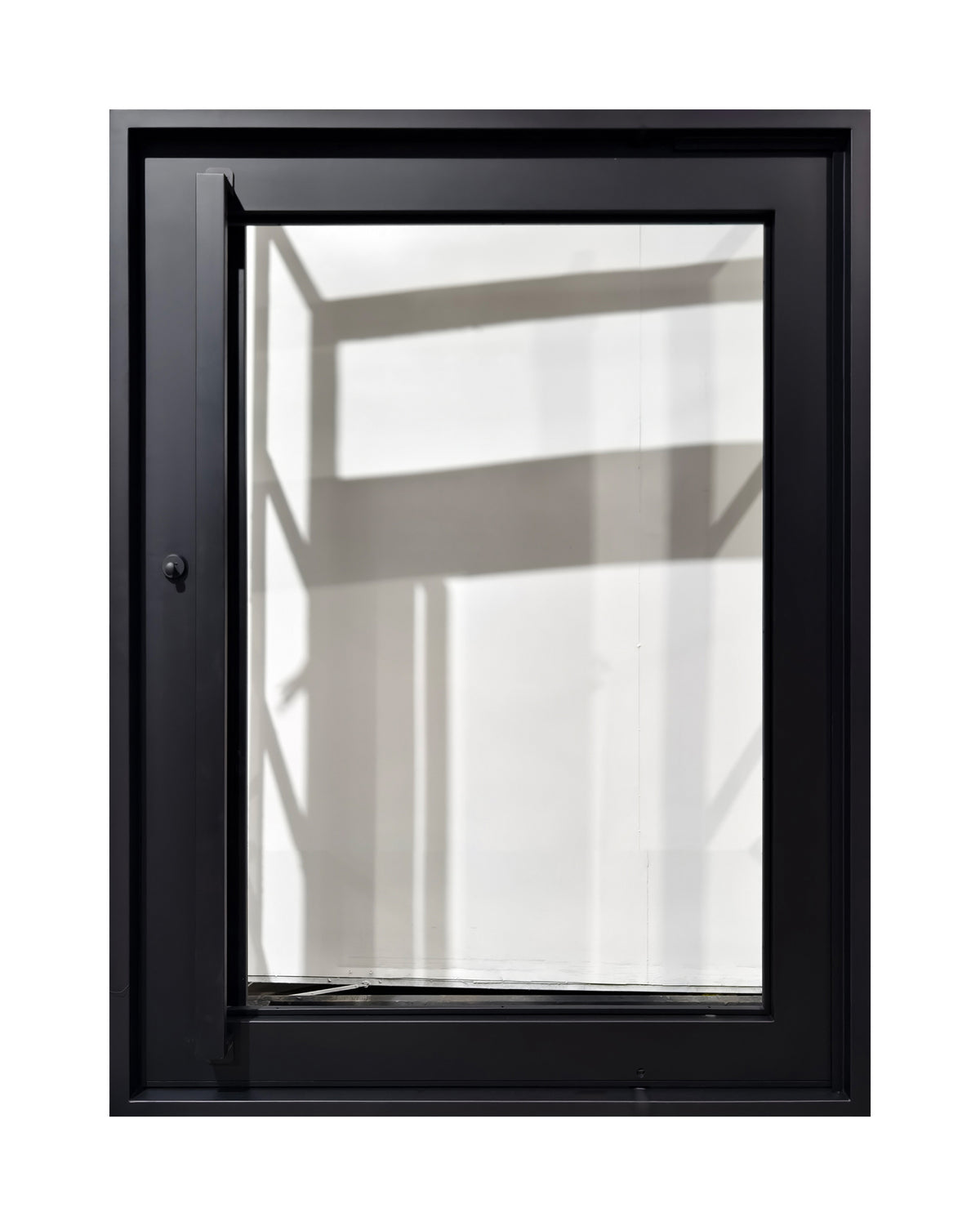 Contemporary Full-View Clear Glass Wrought Iron Single Entry Door