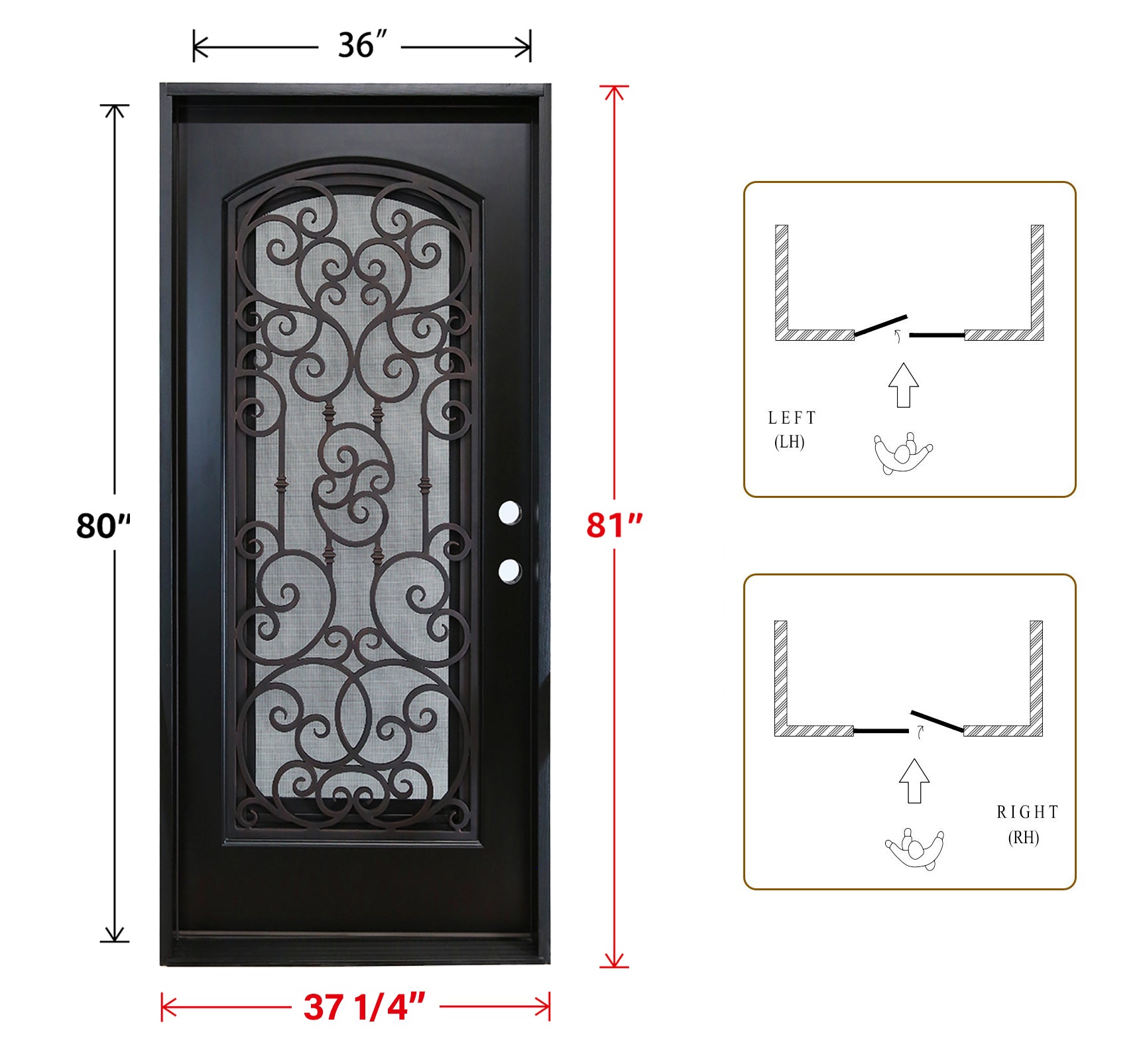 KaMic 36"x80" Environment Resistant Front Door