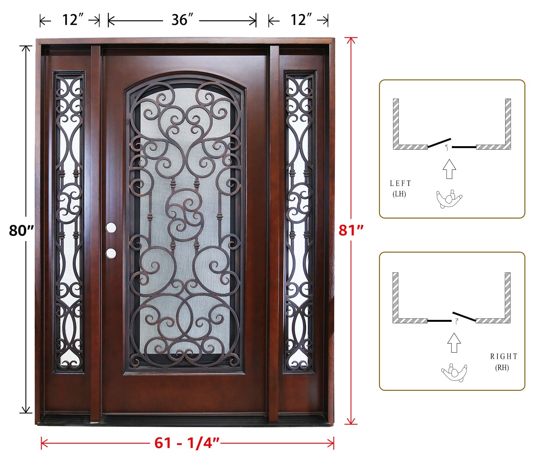 60" x 80" Polyurethane Composite Front Door