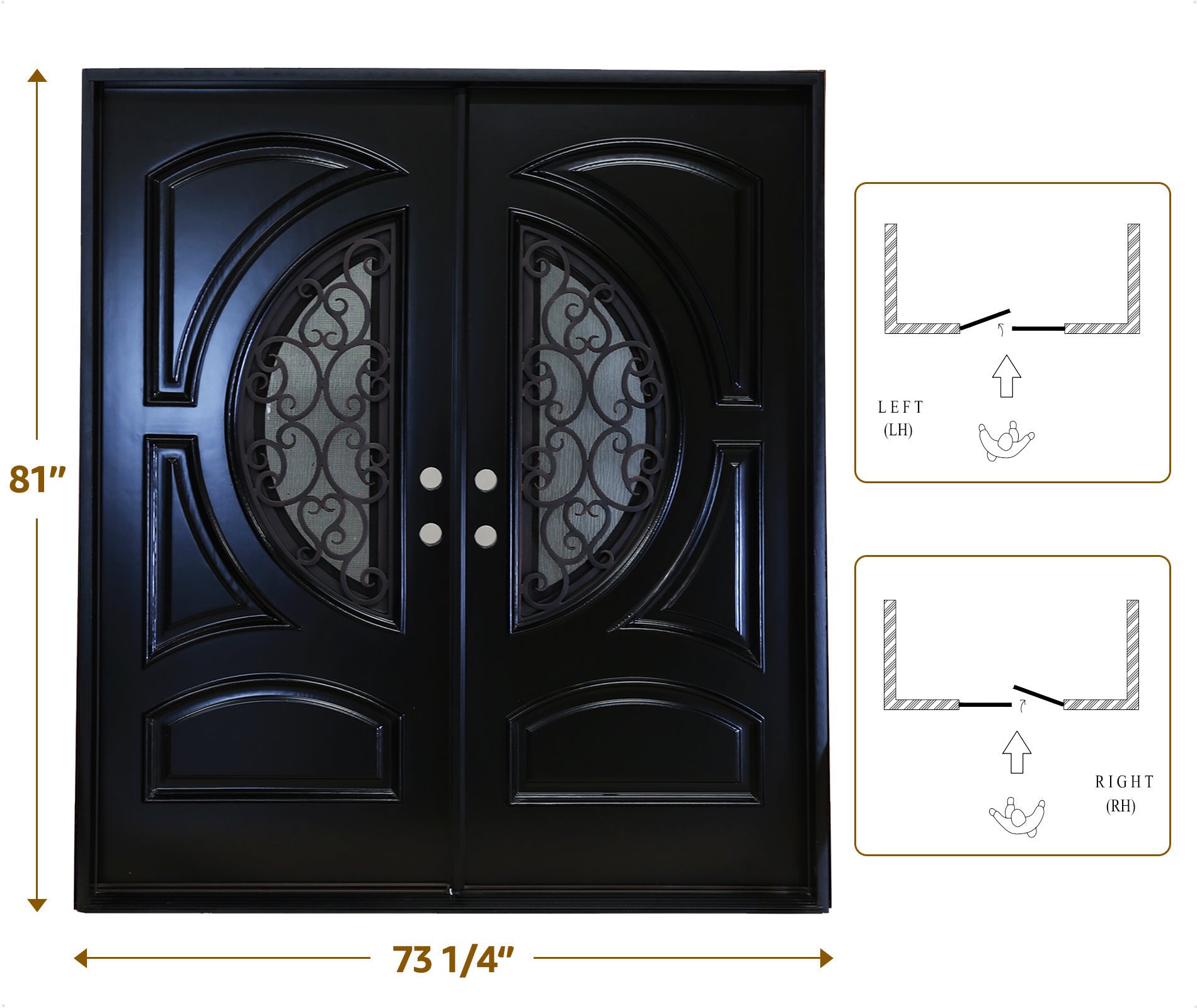 Espresso Double Door Entry