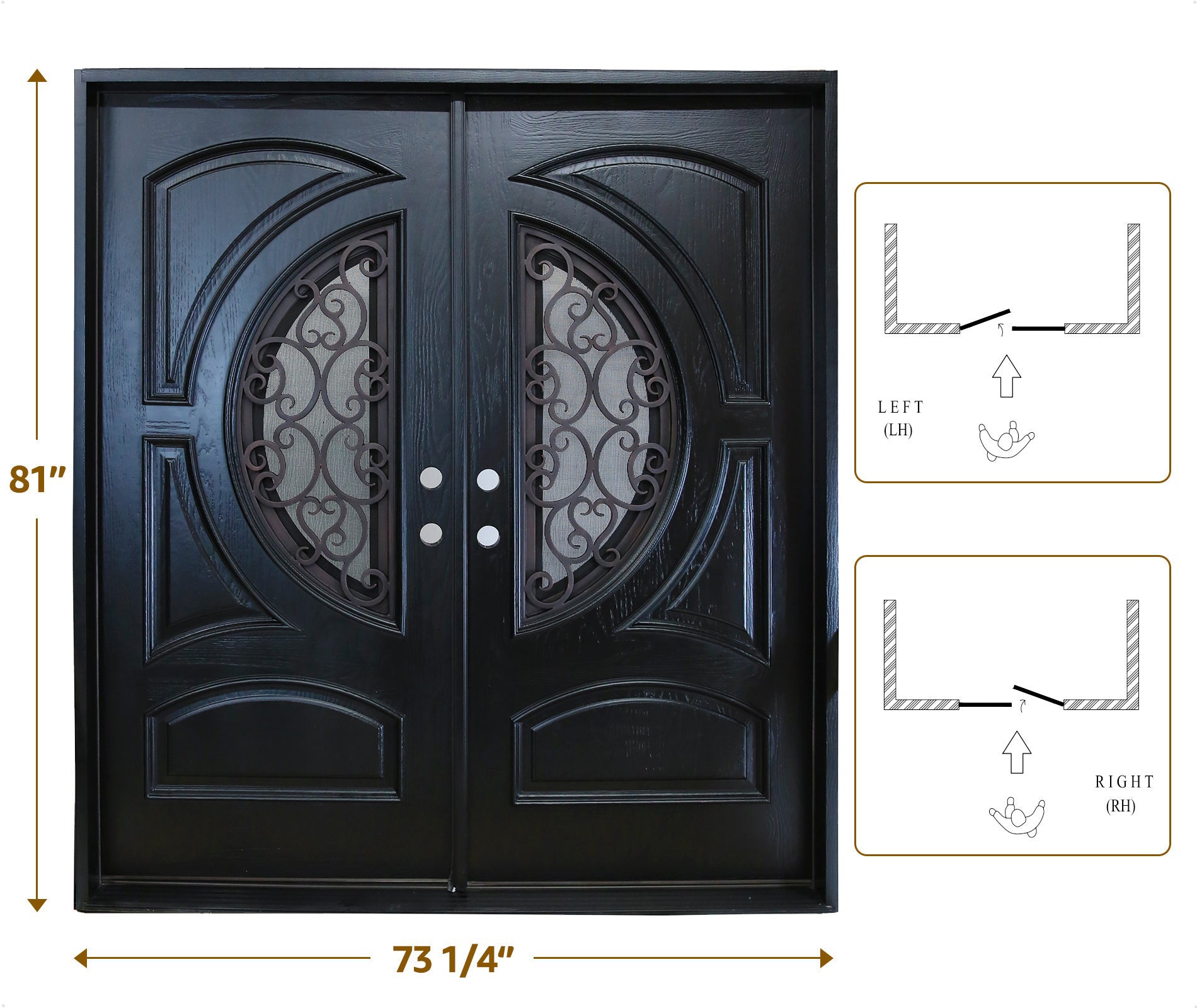 72" x 80" Polyurethane Front Door