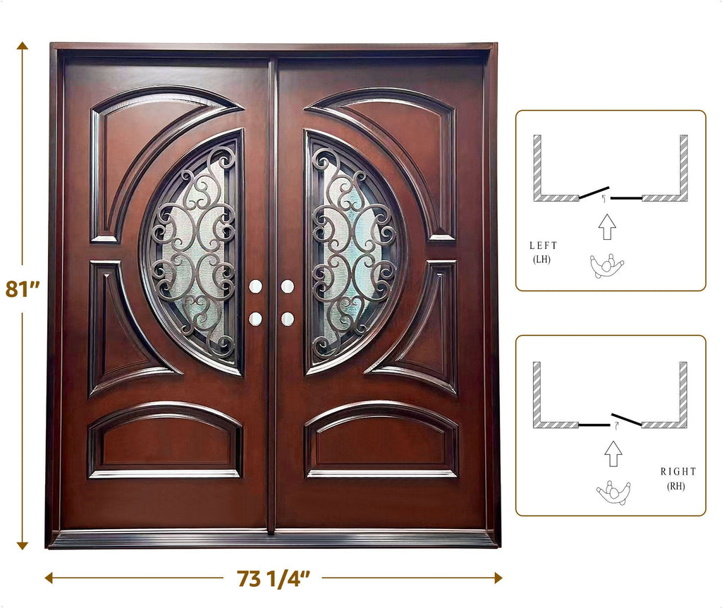 72" x 80" Composite Double Doors