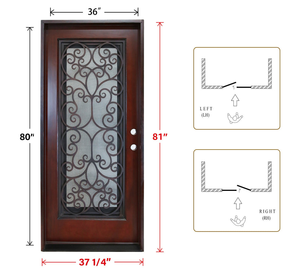 36" x 80" Environment Resistant Front Door