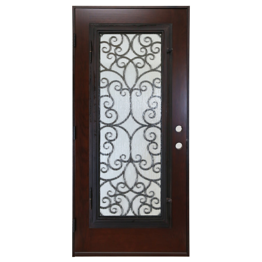 Polyurethane Composite Front Door 36" x 80" Dark Walnut