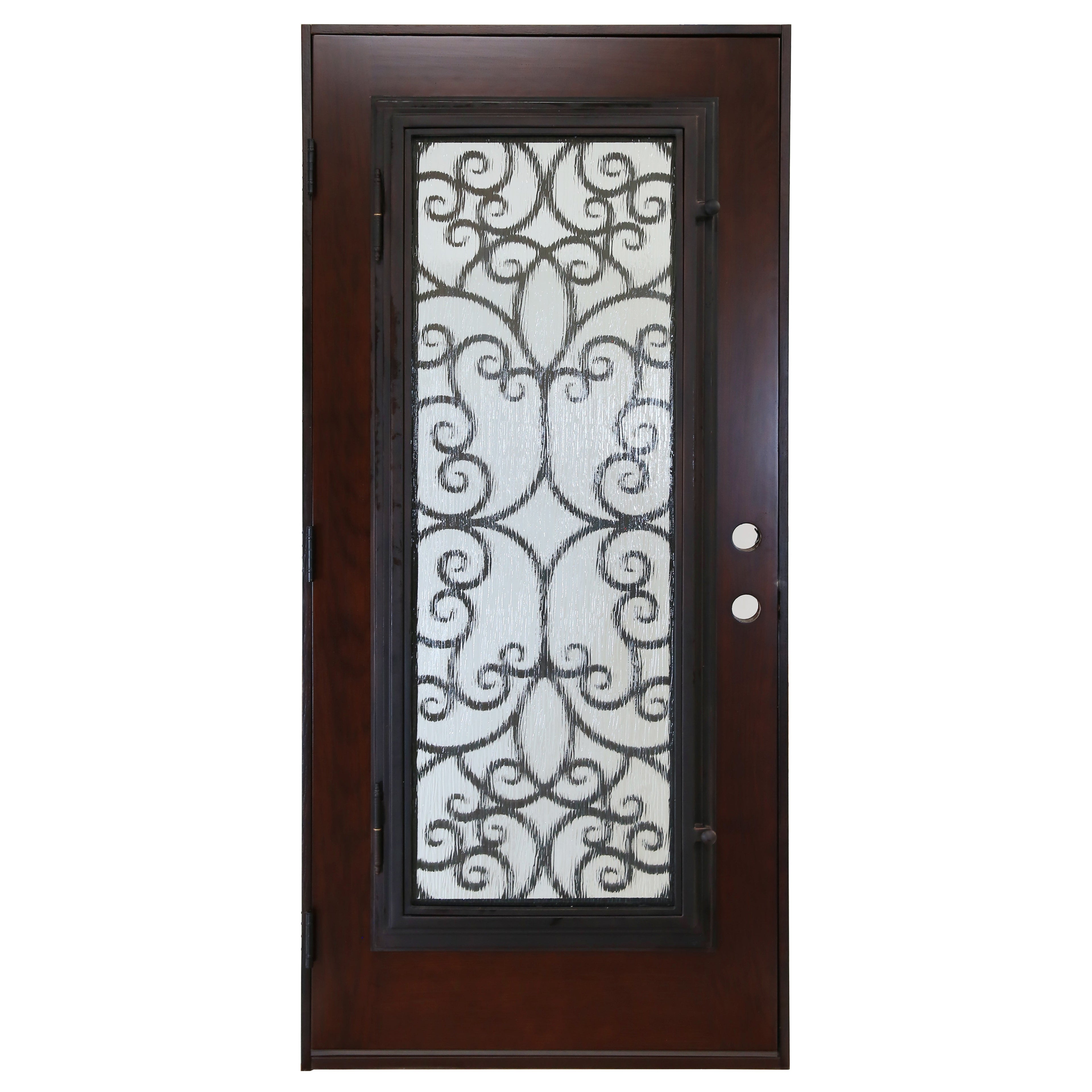 Polyurethane Composite Front Door 36" x 80" Dark Walnut