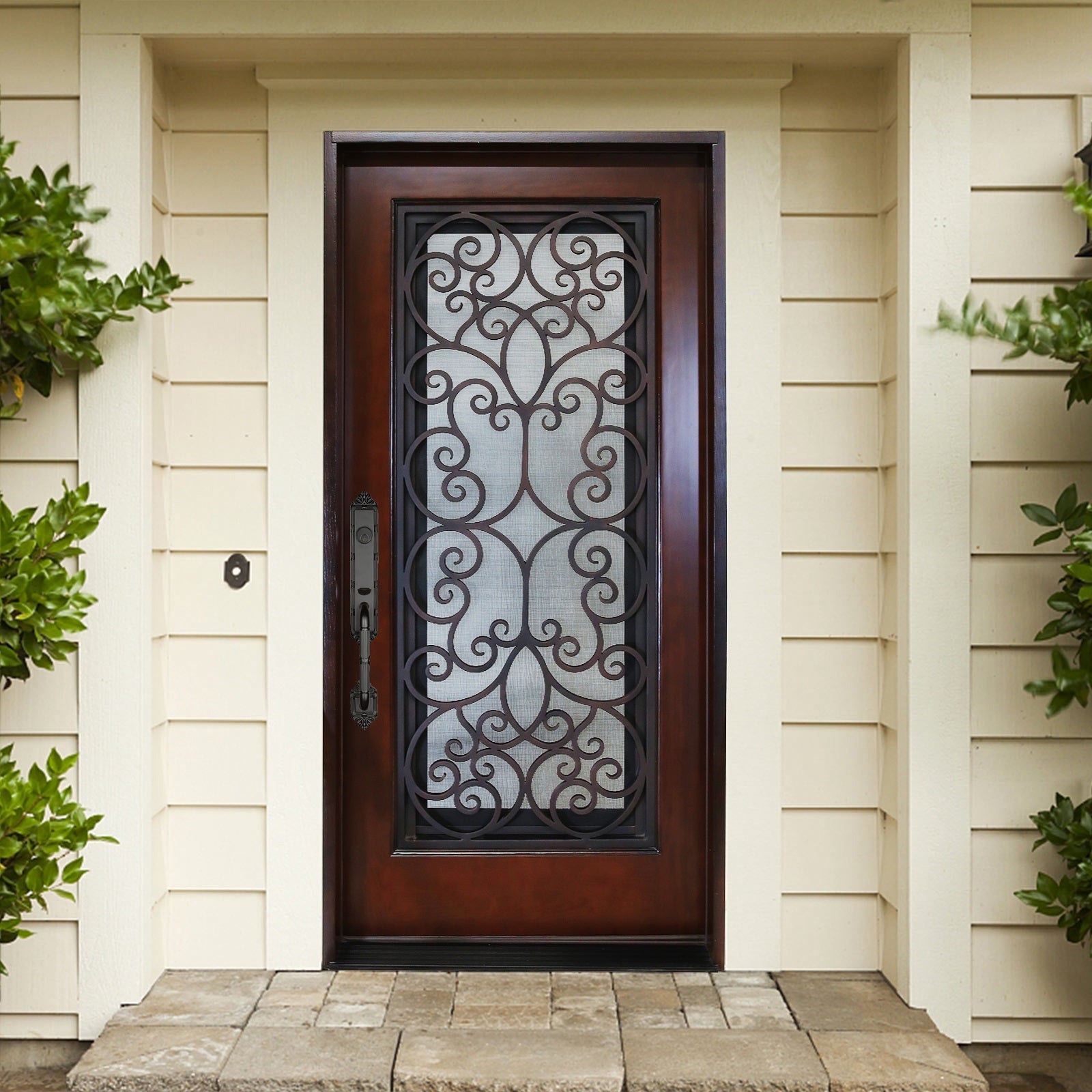 Polyurethane Composite Front Door 36" x 80" Dark Walnut