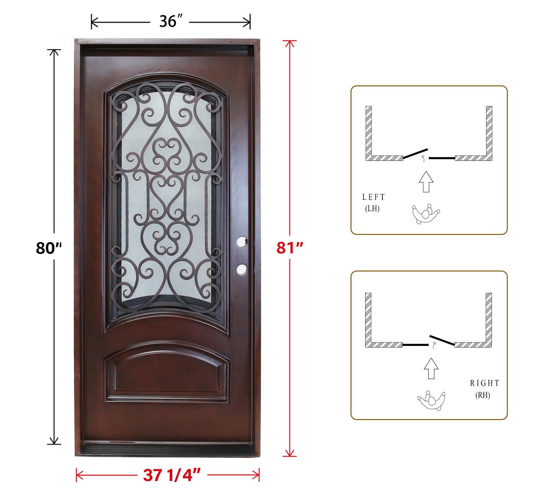 36"x80" Composite Entry Door