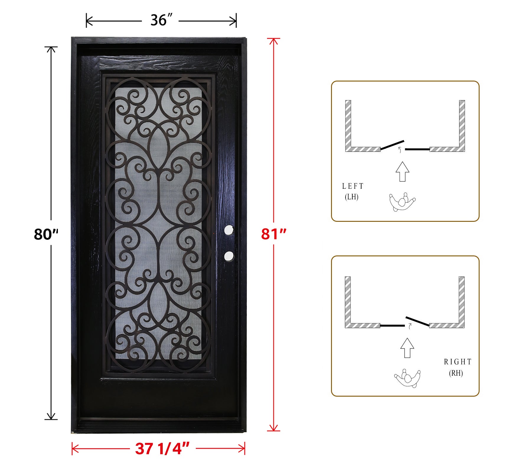 Polyurethane 36" x 80" Front Door