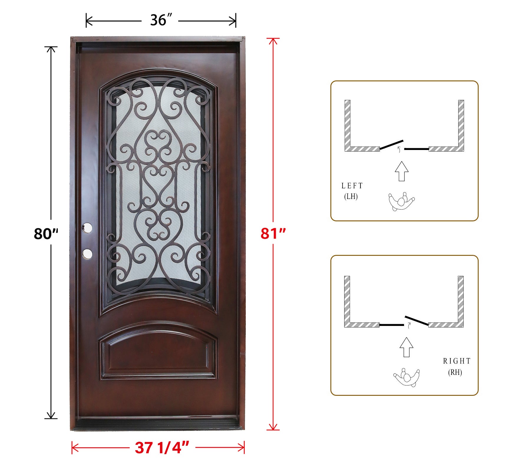 36" x 80" Exterior Composite Door