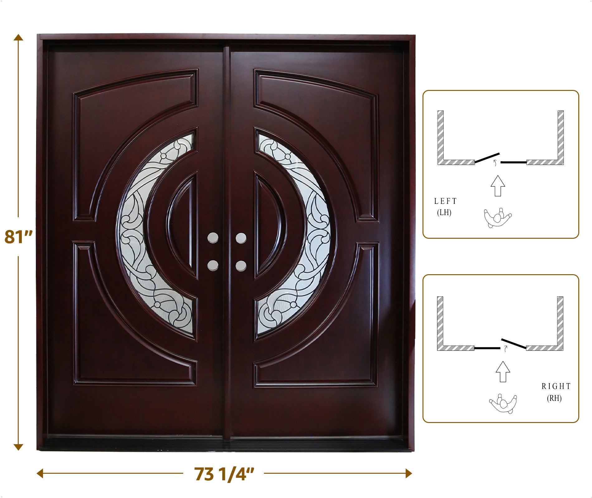 KaMic 72" x 80" Polyurethane Composite Front Door