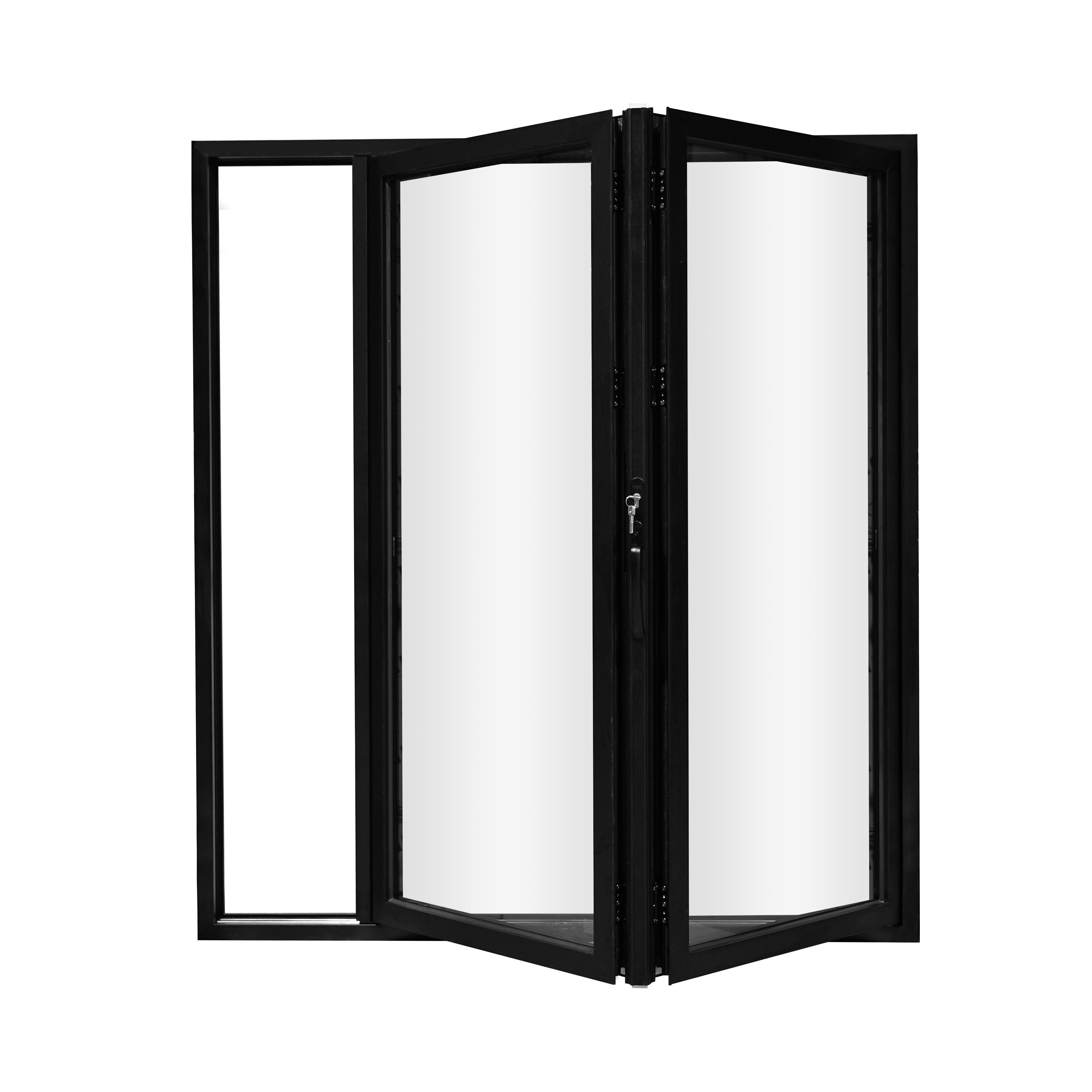 72" Black Aluminum Folding Door