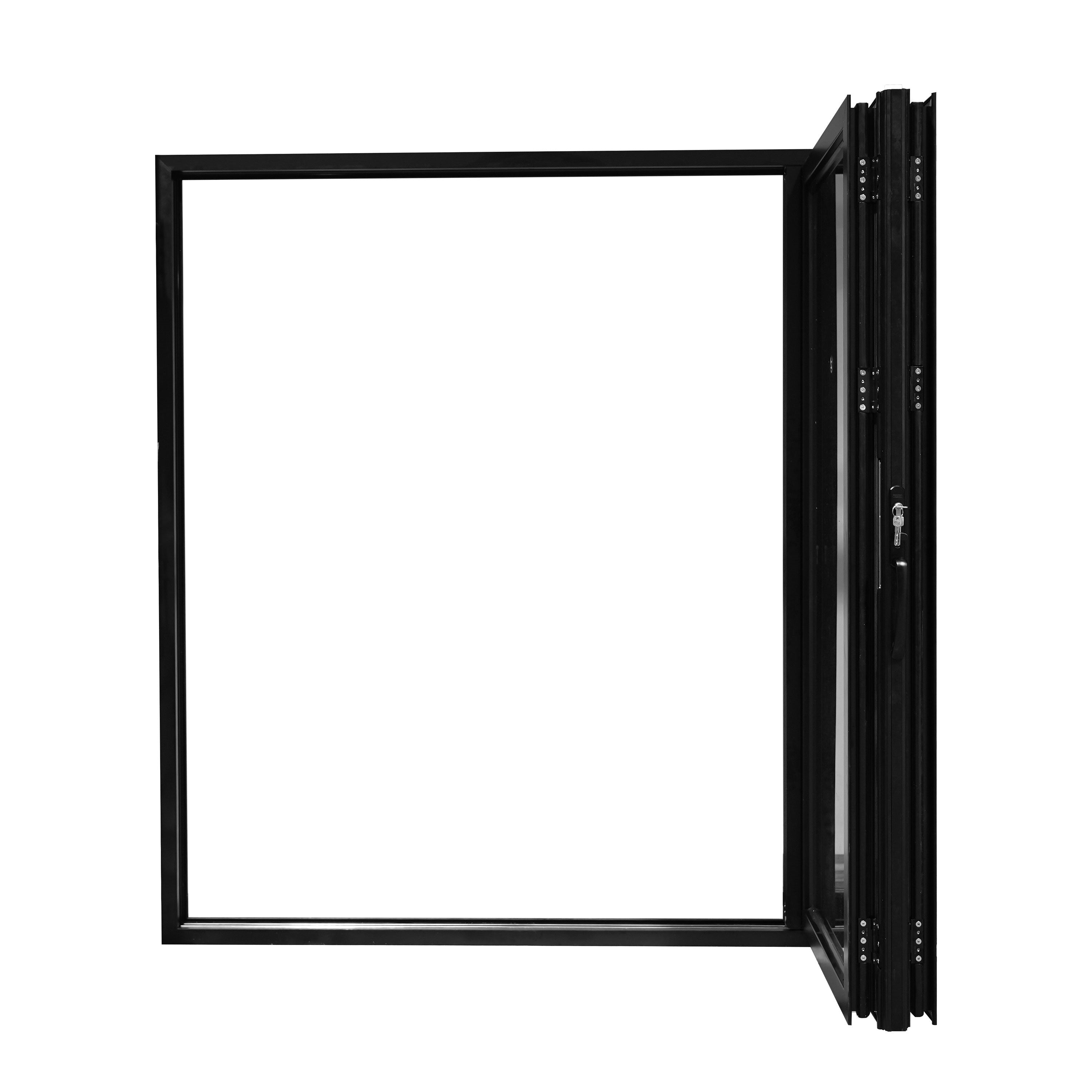 72" Black Aluminum Folding Door
