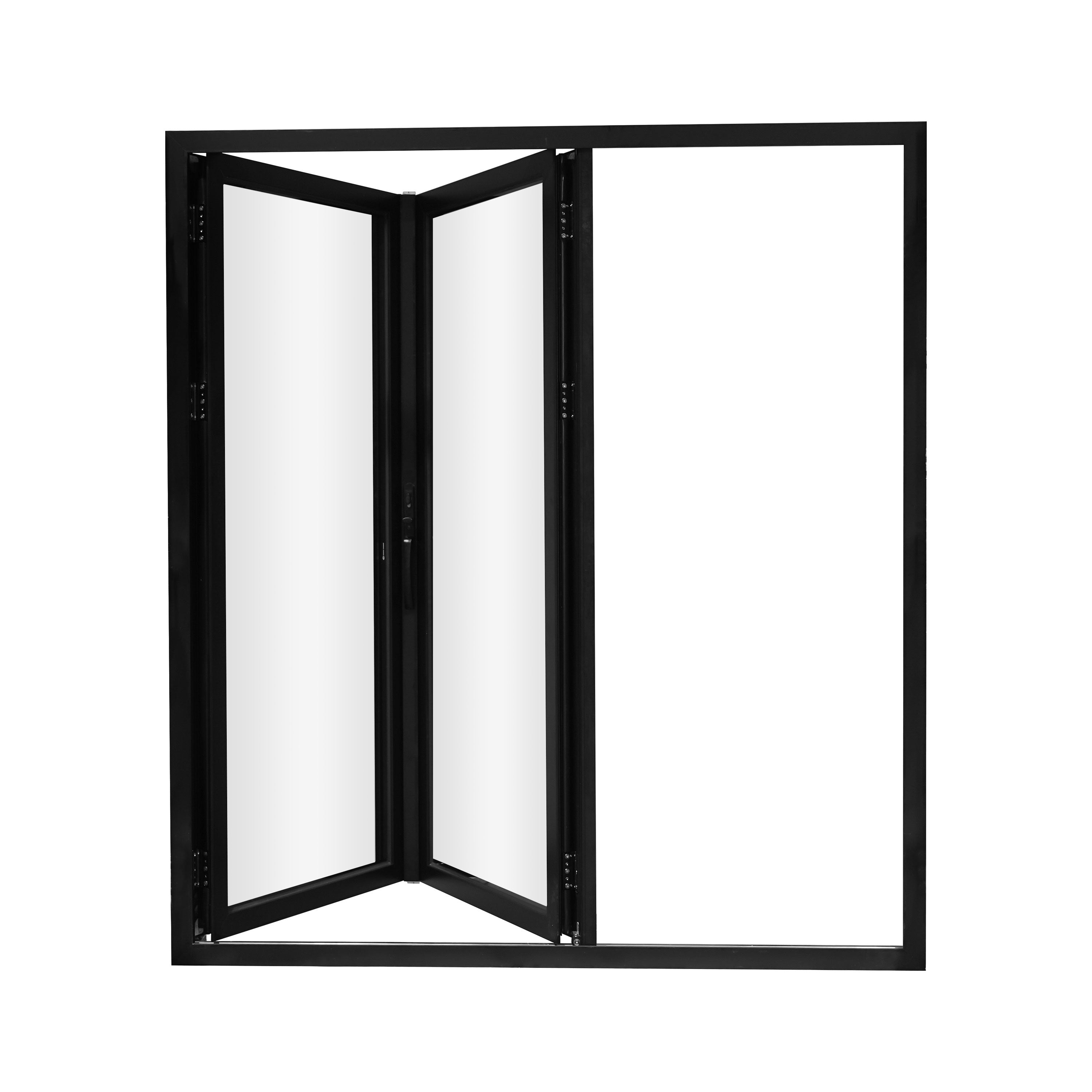72" Black Aluminum Folding Door