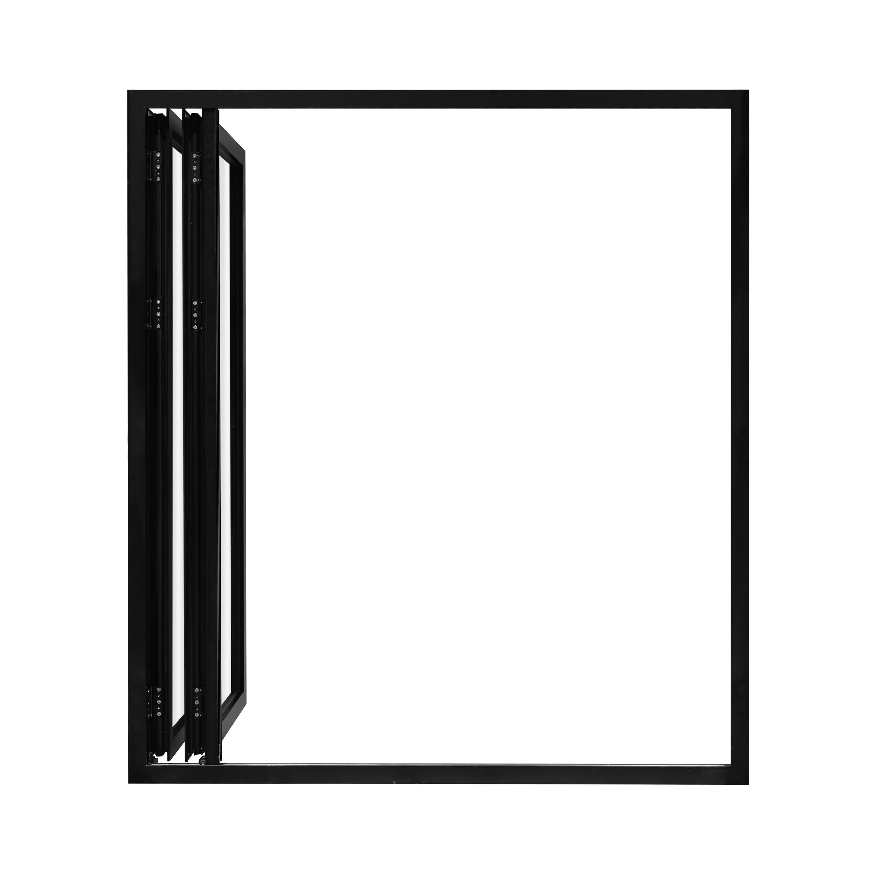72" Black Aluminum Folding Door