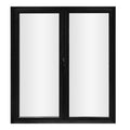 72" Black Aluminum Folding Door