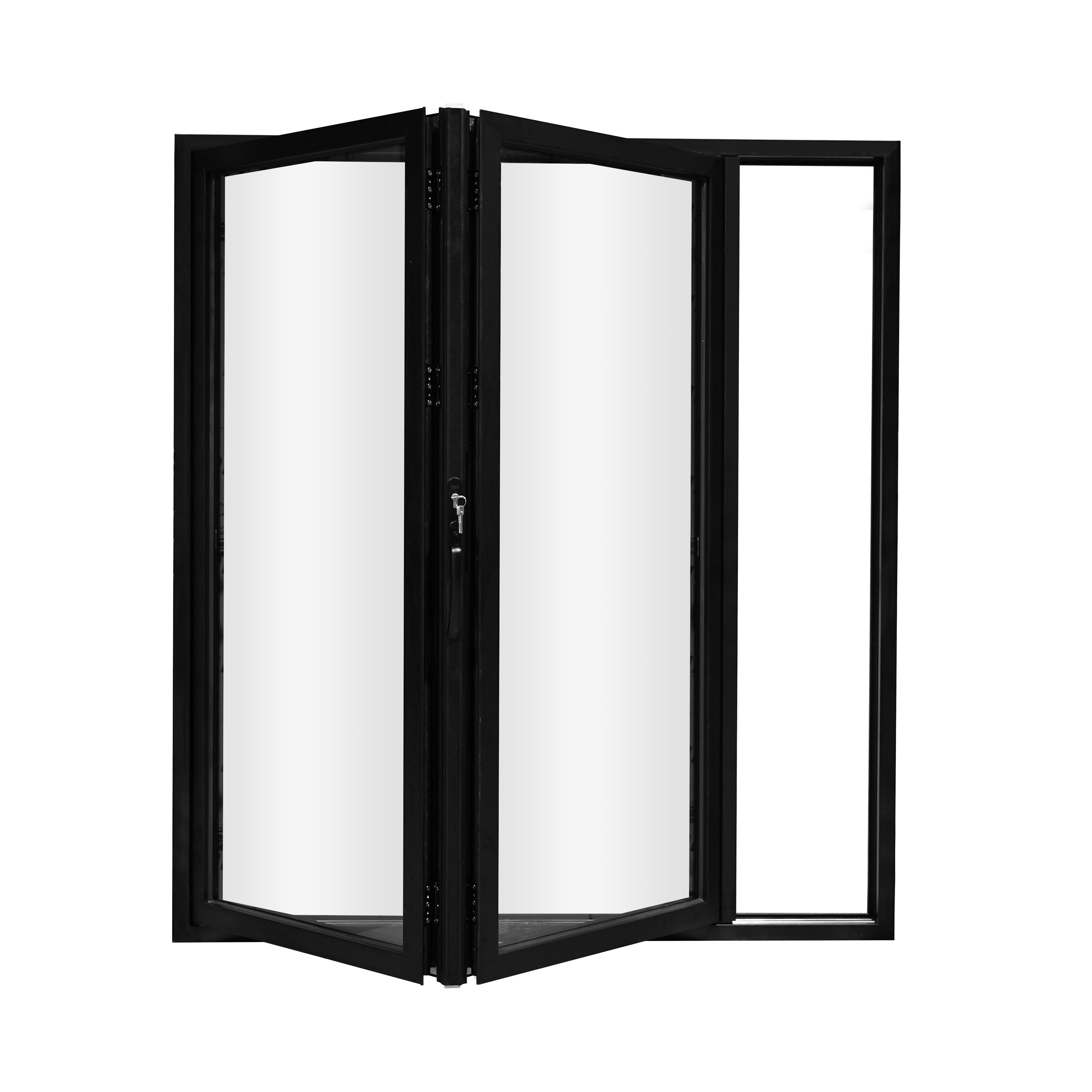 72" Black Aluminum Folding Door