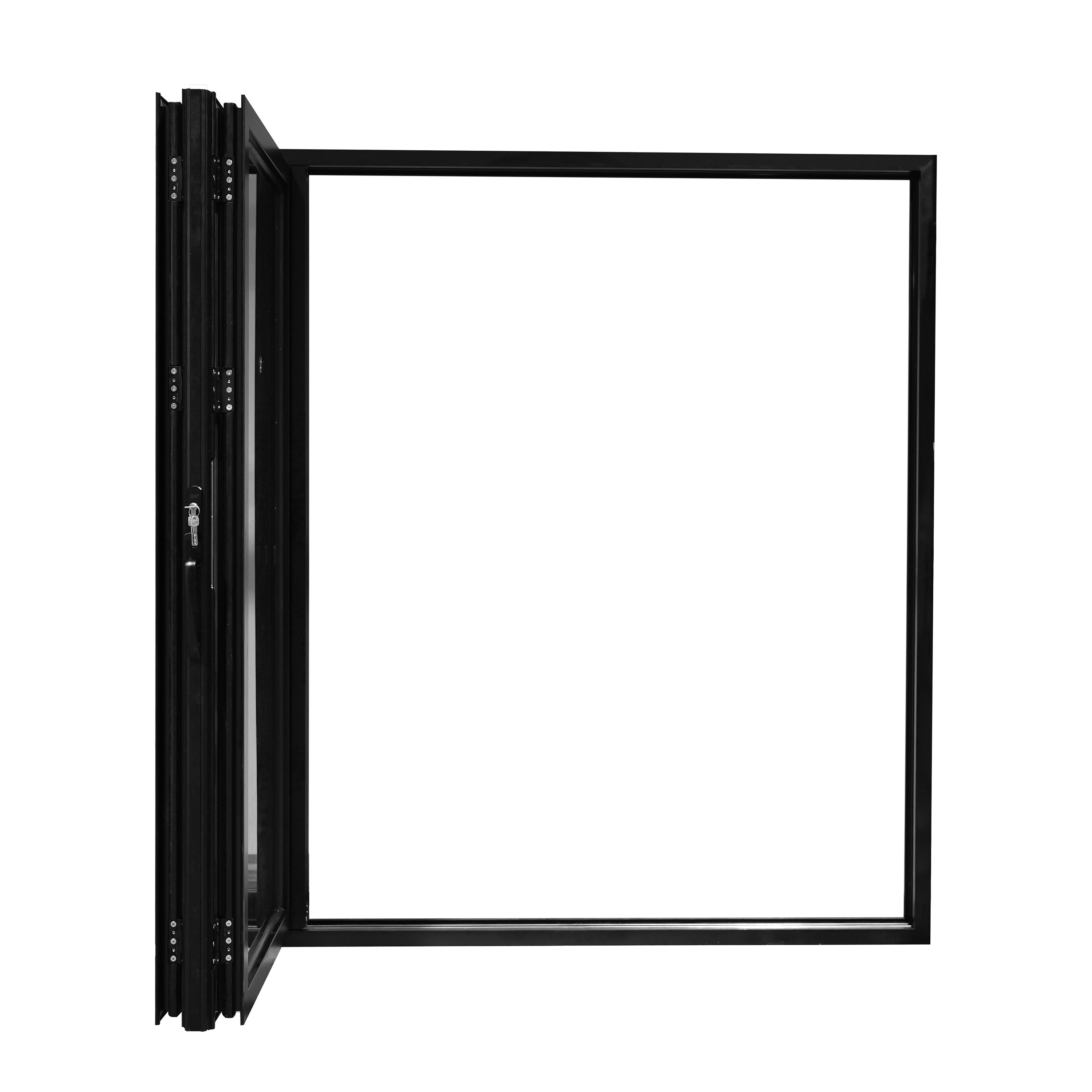 72" Black Aluminum Folding Door