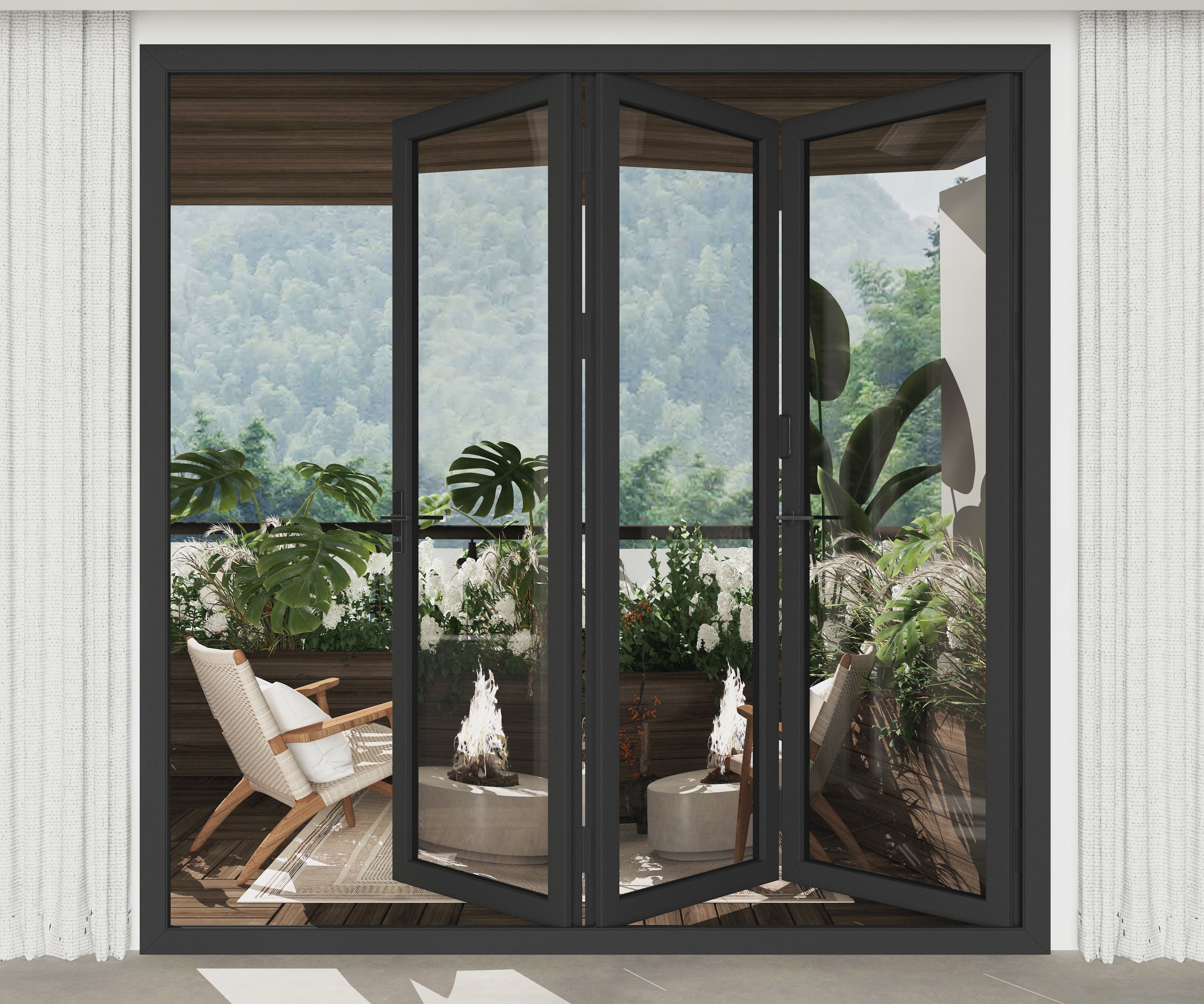 Folding Aluminum Patio Door 108x96