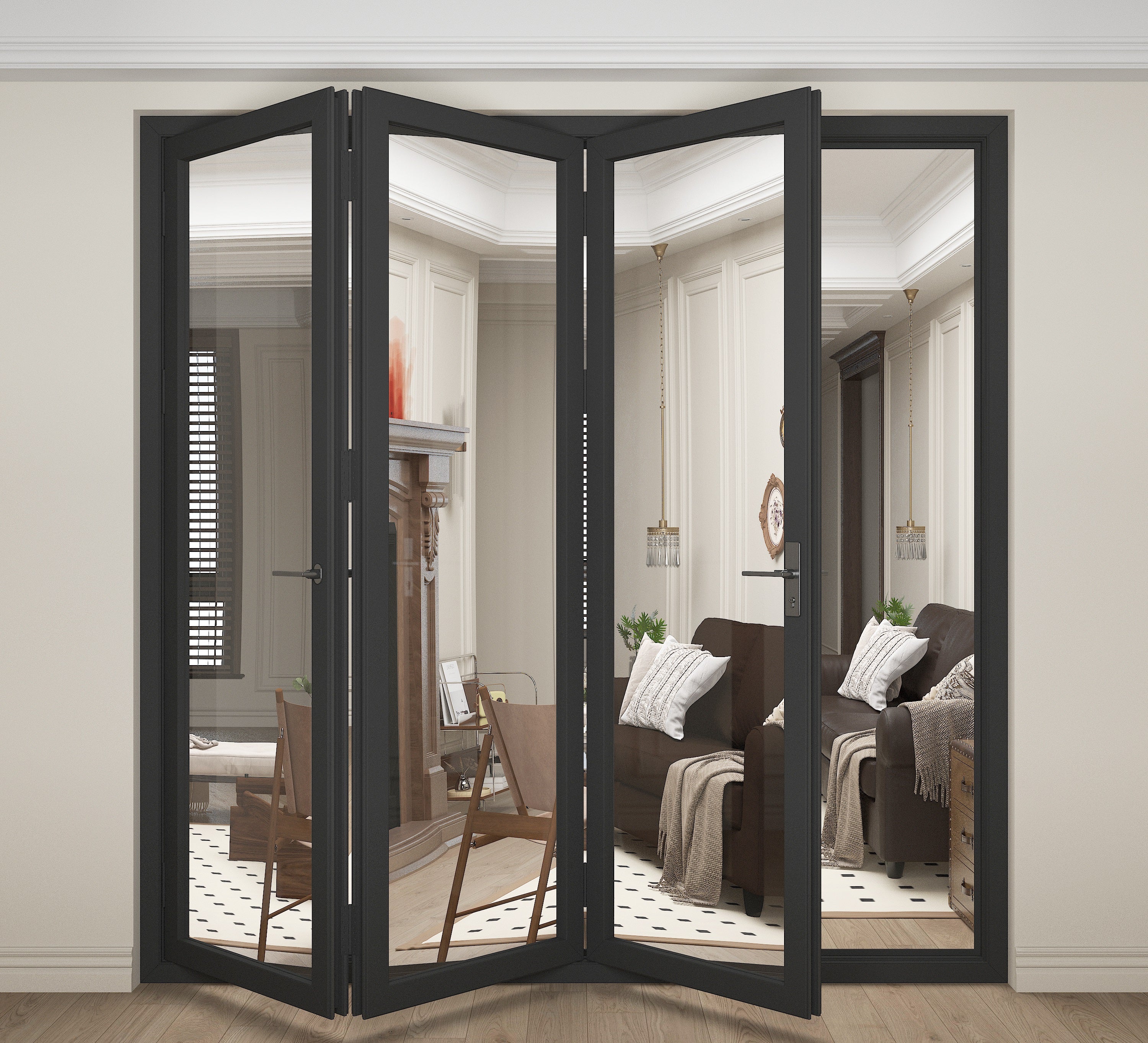 Folding Aluminum Patio Door 108x96