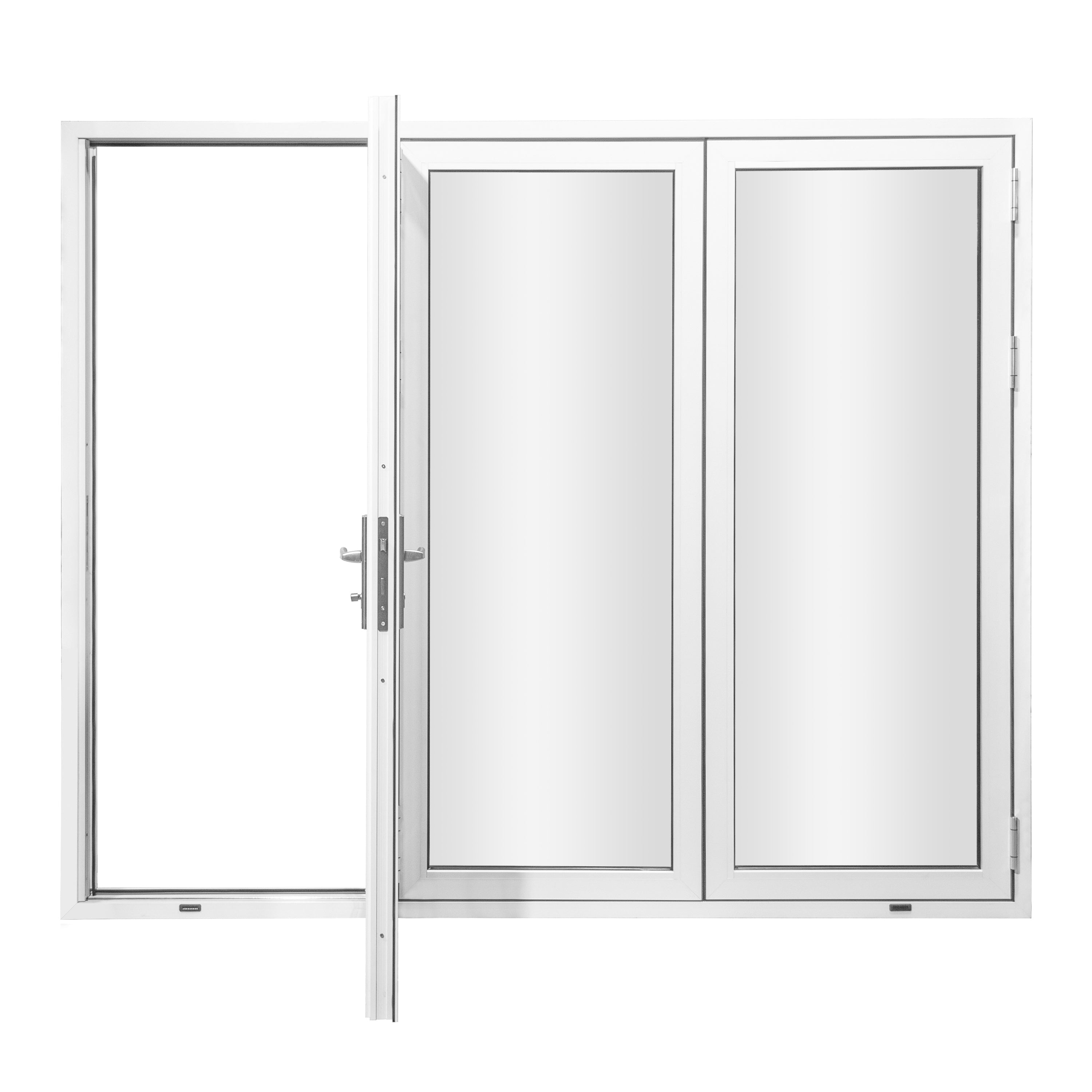 Folding White Glass Door