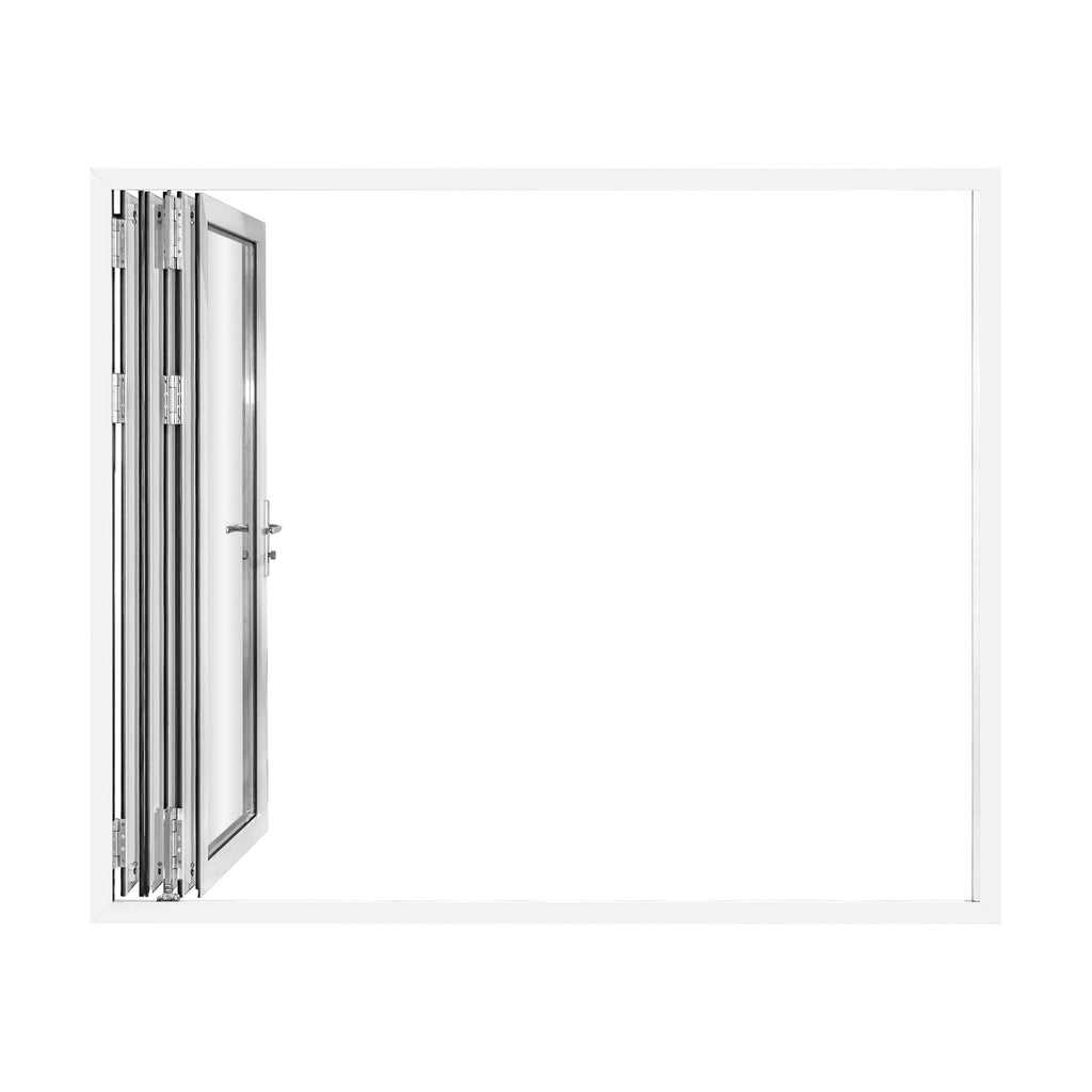 Folding White Glass Door