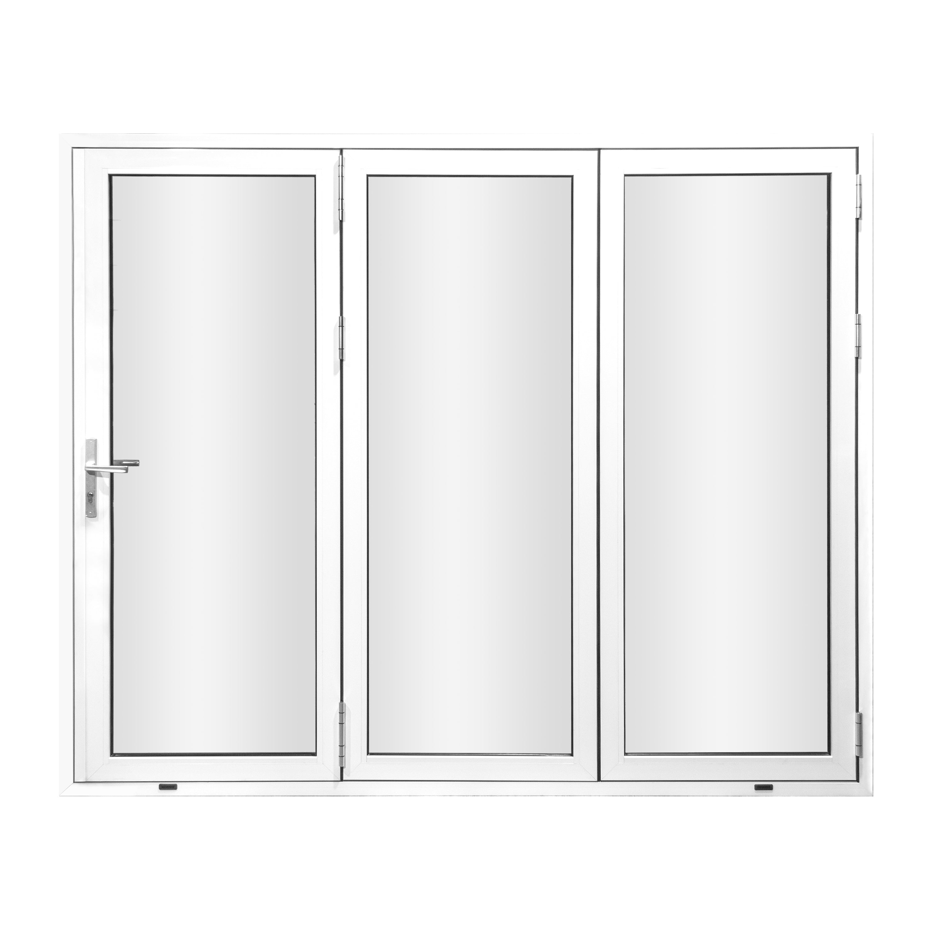 Folding White Glass Door