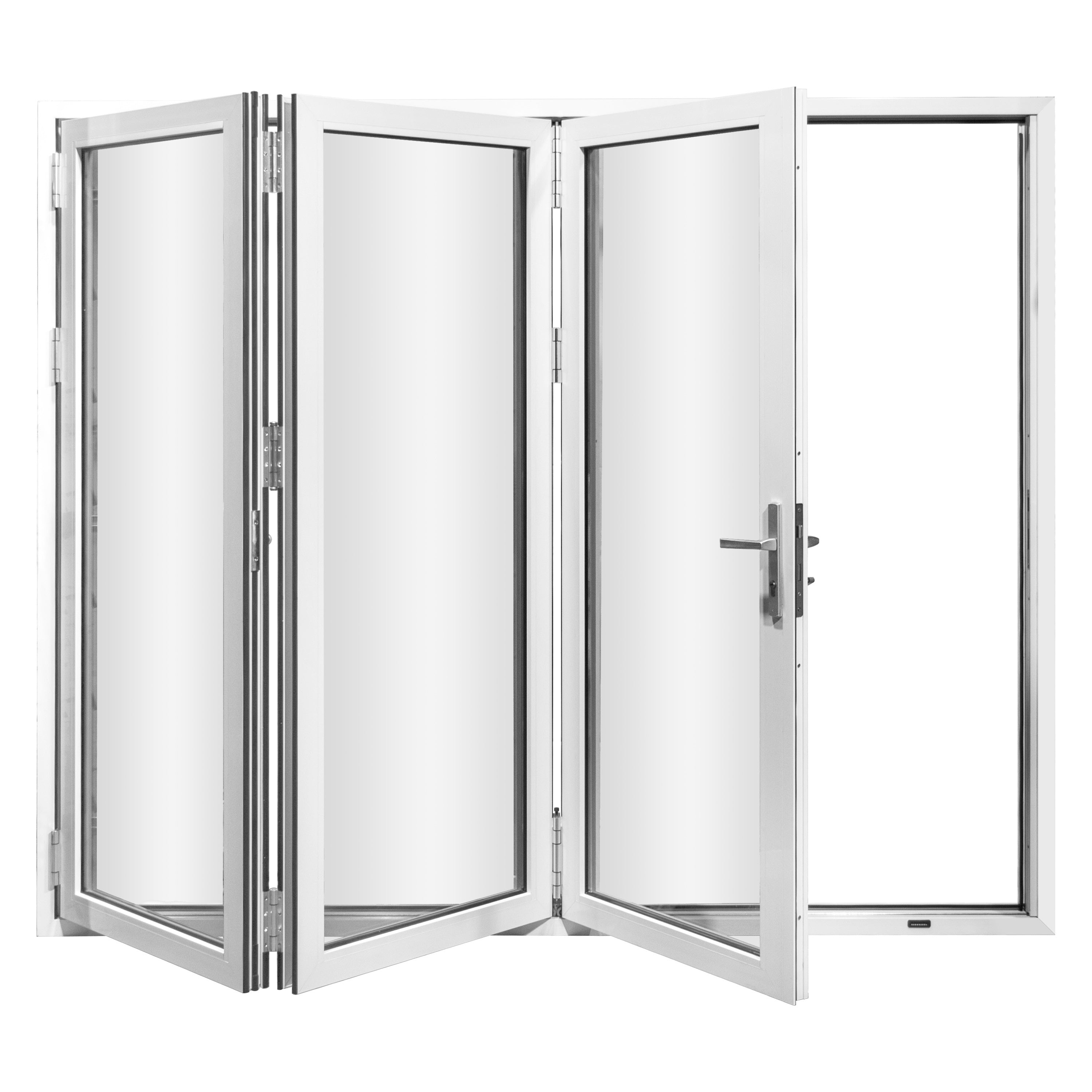 White Aluminum Folding Doors