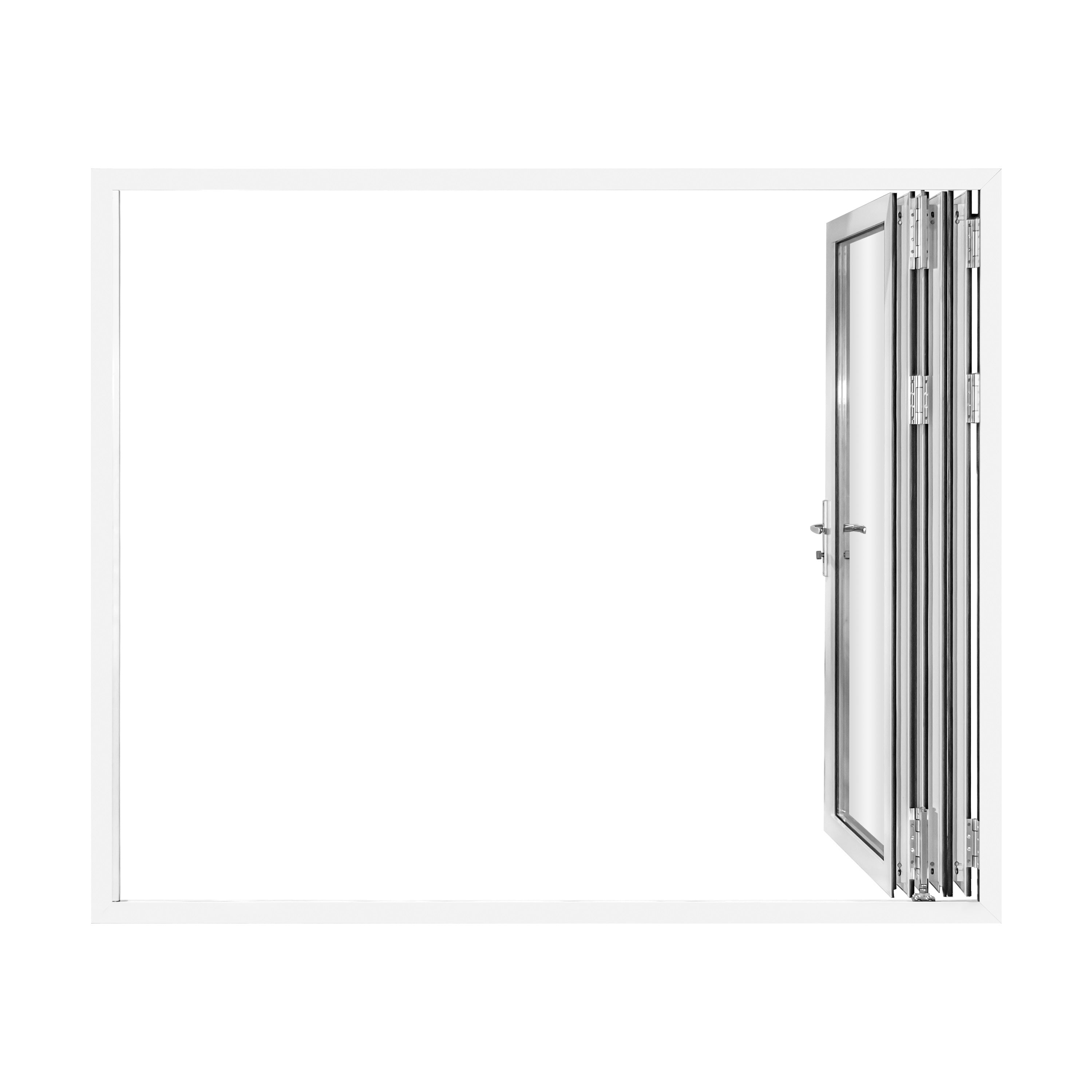 White Aluminum Folding Doors