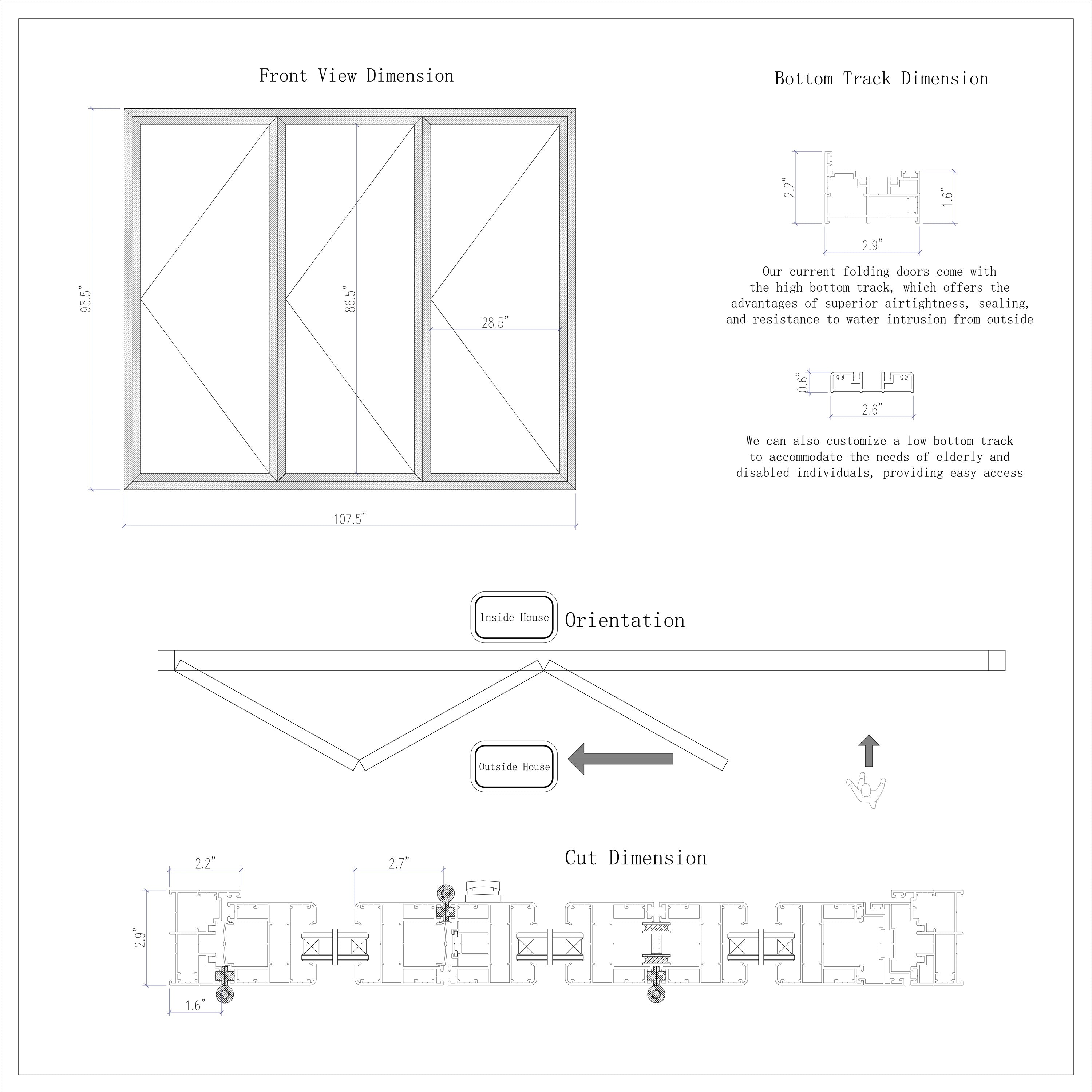 White Aluminum Folding Doors