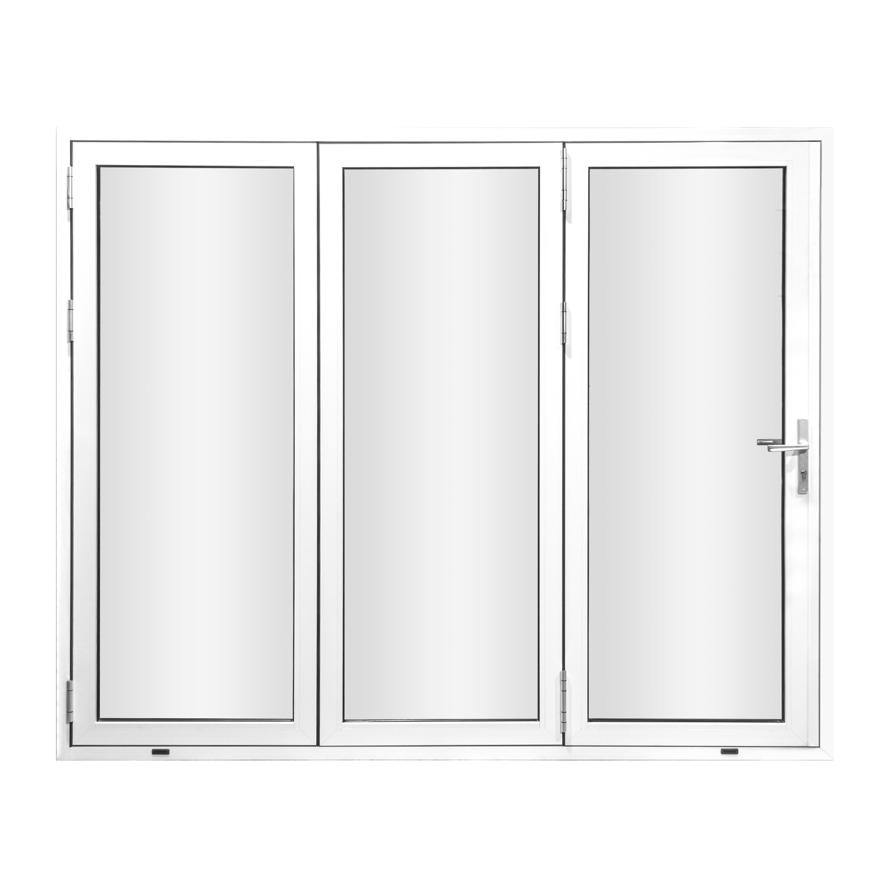White Aluminum Folding Doors