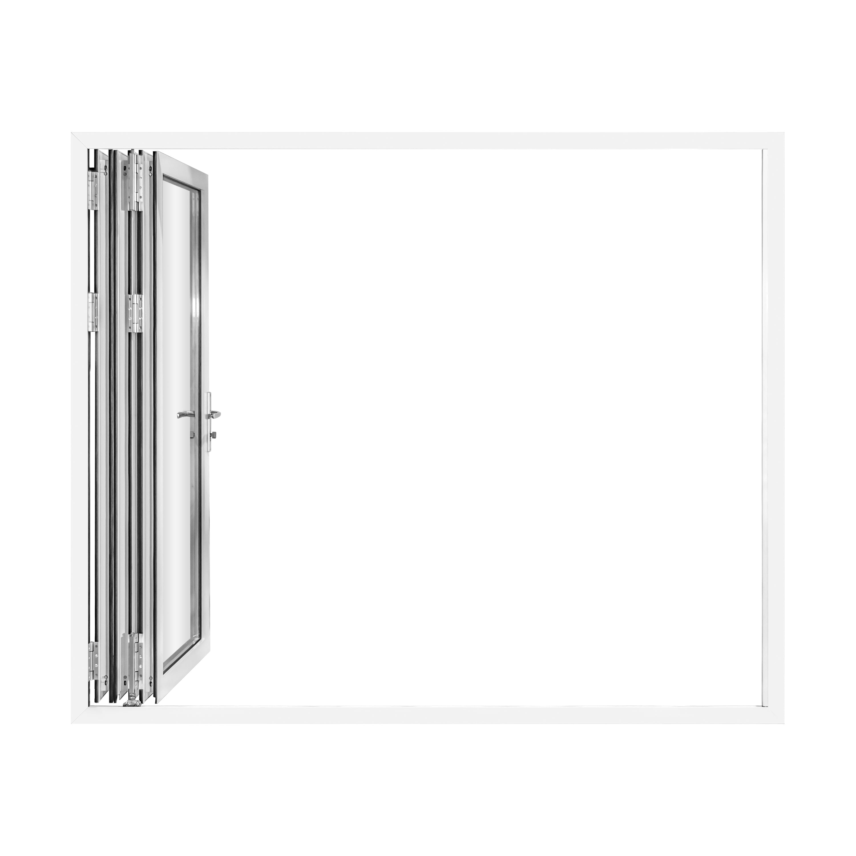 White 96" Aluminum Folding Door
