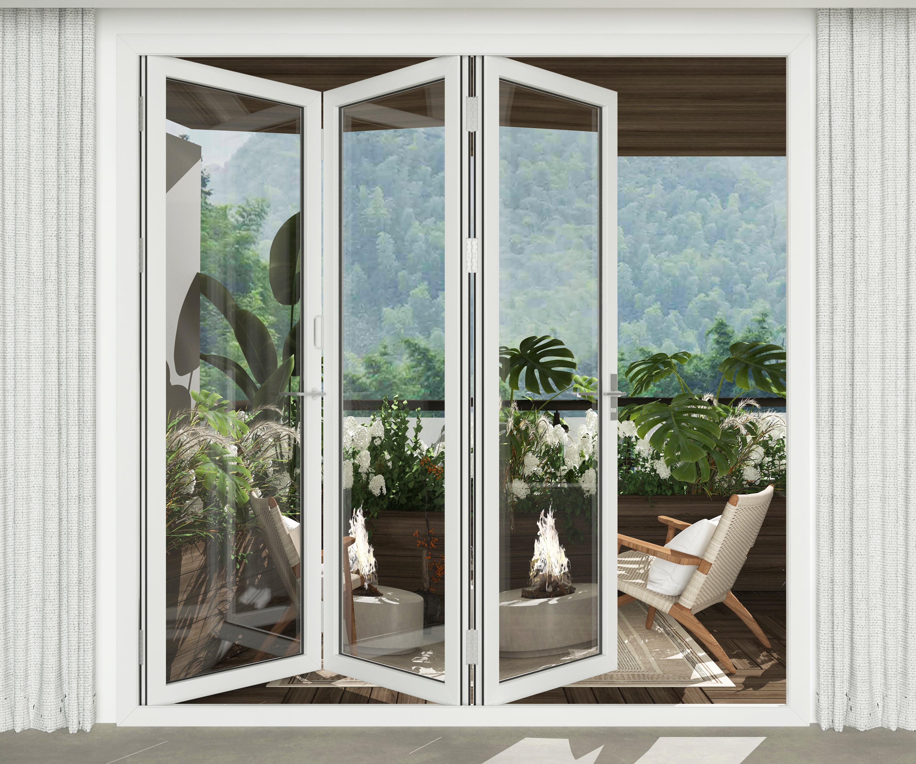 Modern White Folding Door
