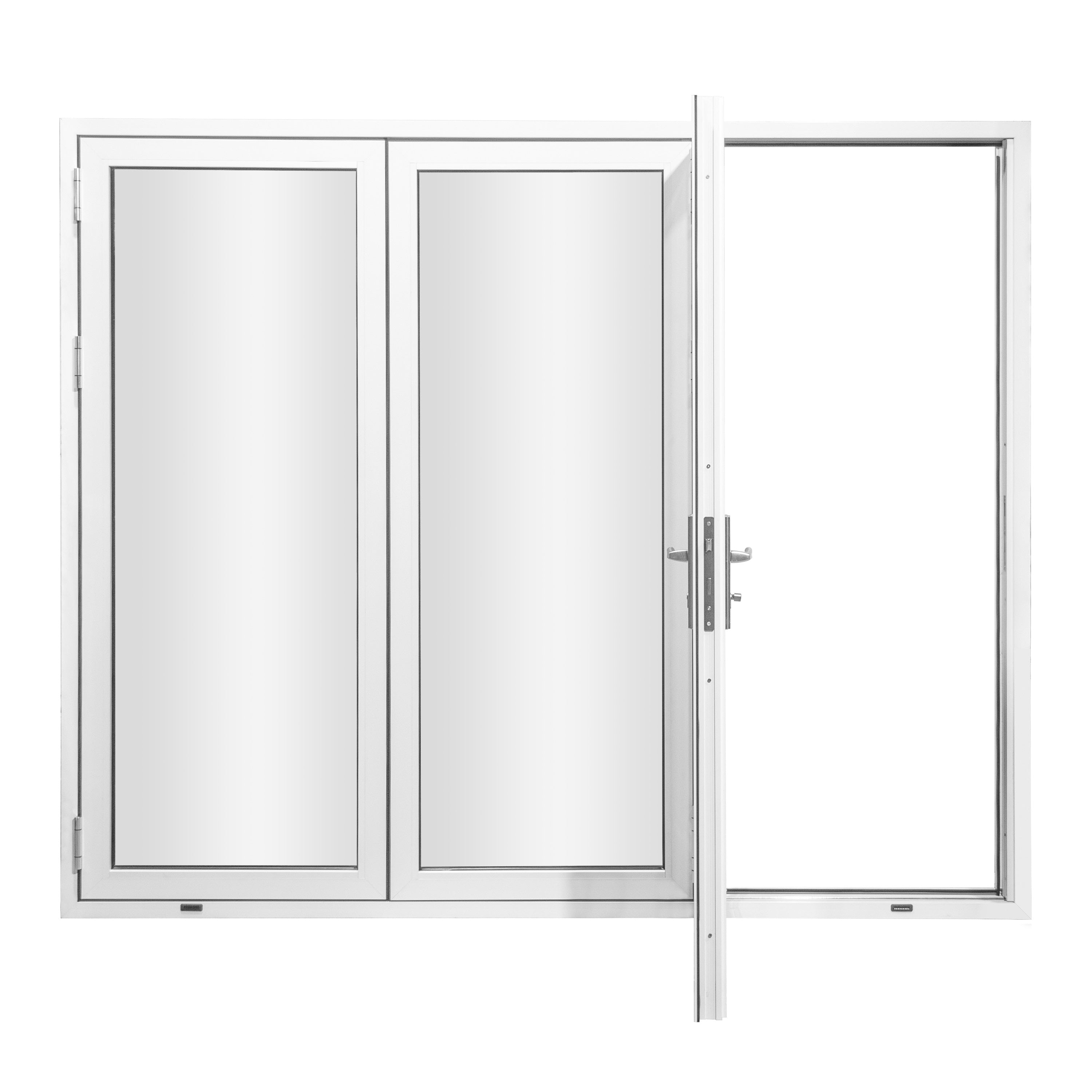 Modern White Aluminum Folding Doors