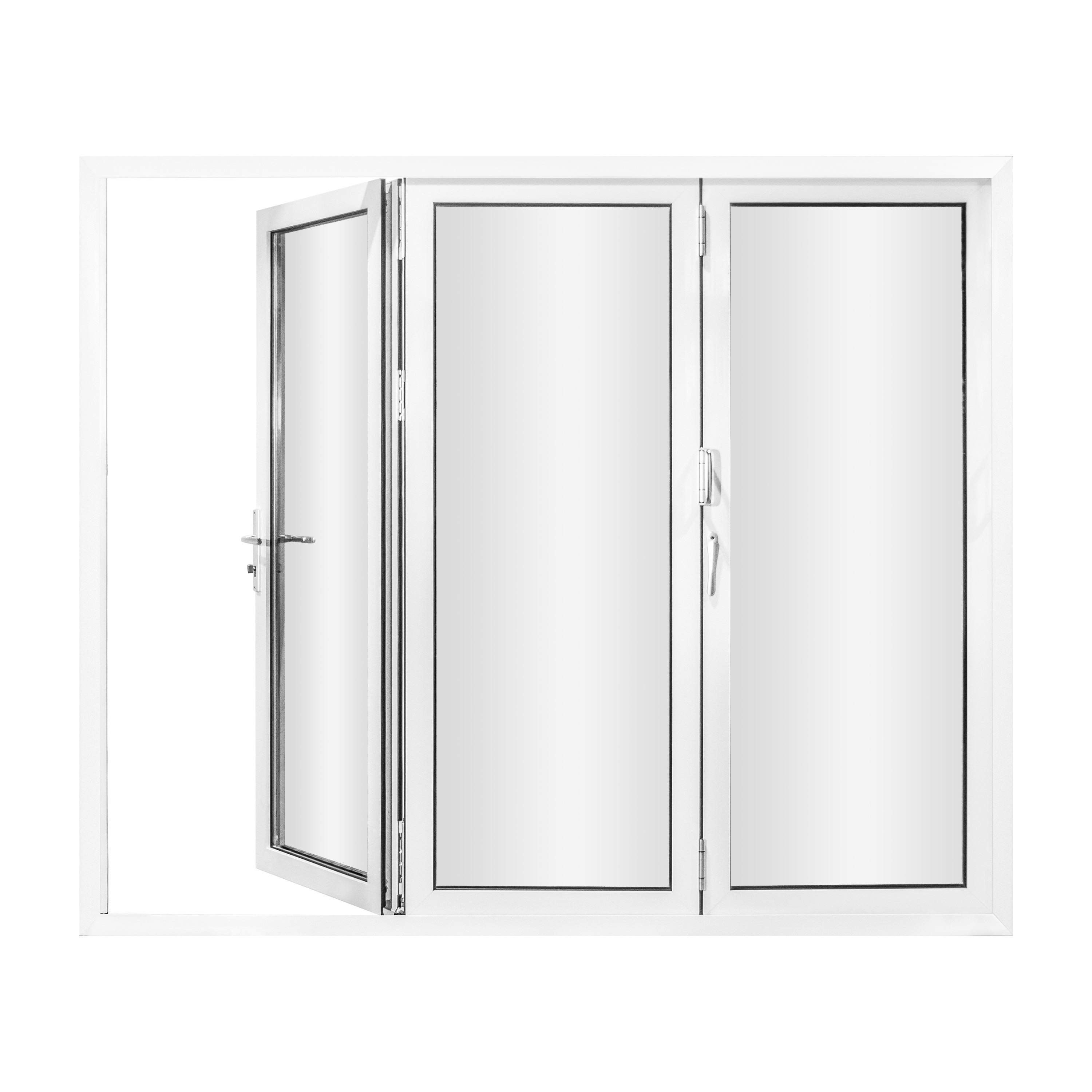 Modern White Aluminum Folding Doors