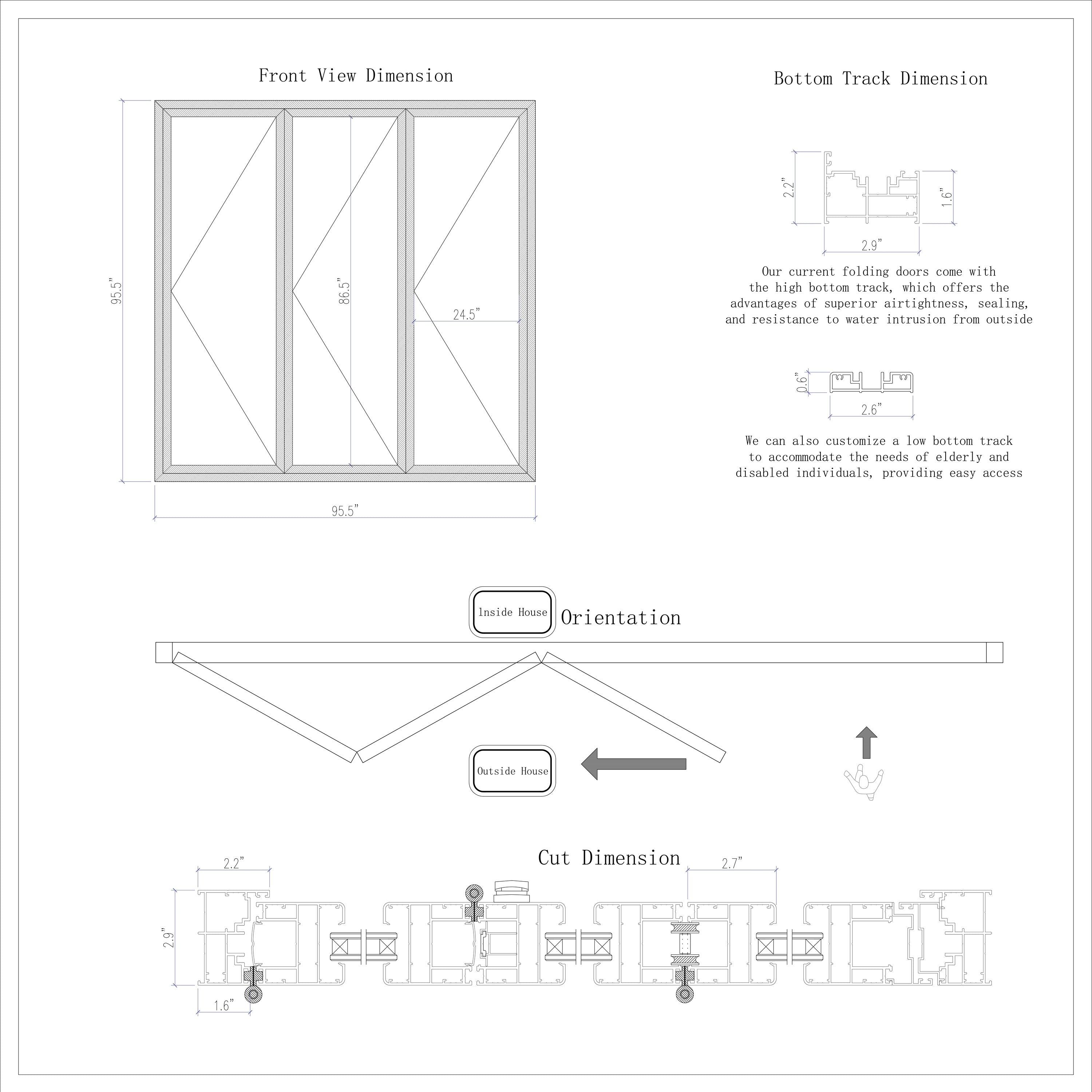 Modern White Aluminum Folding Doors