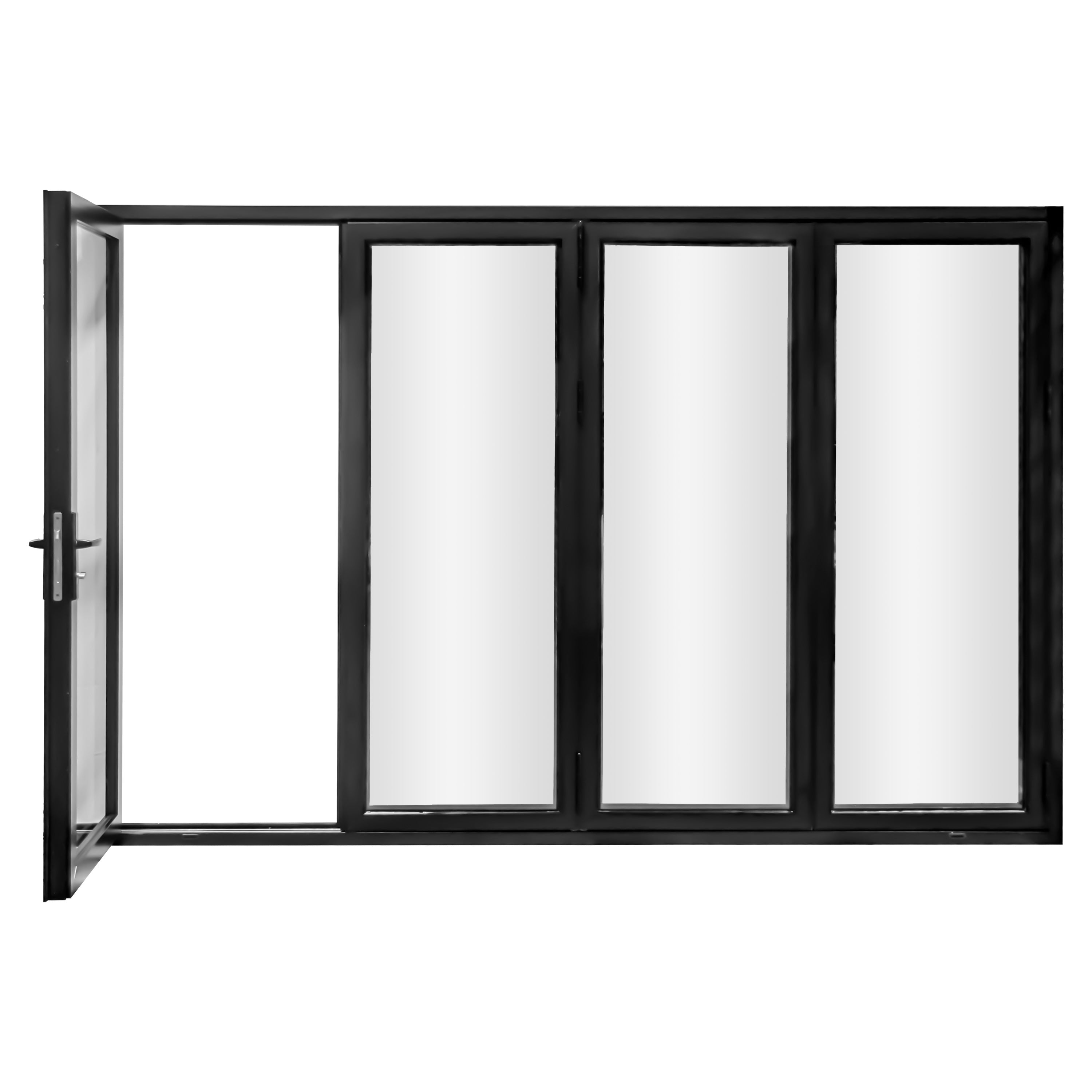 Aluminum Folding Door 120" x 80" Black