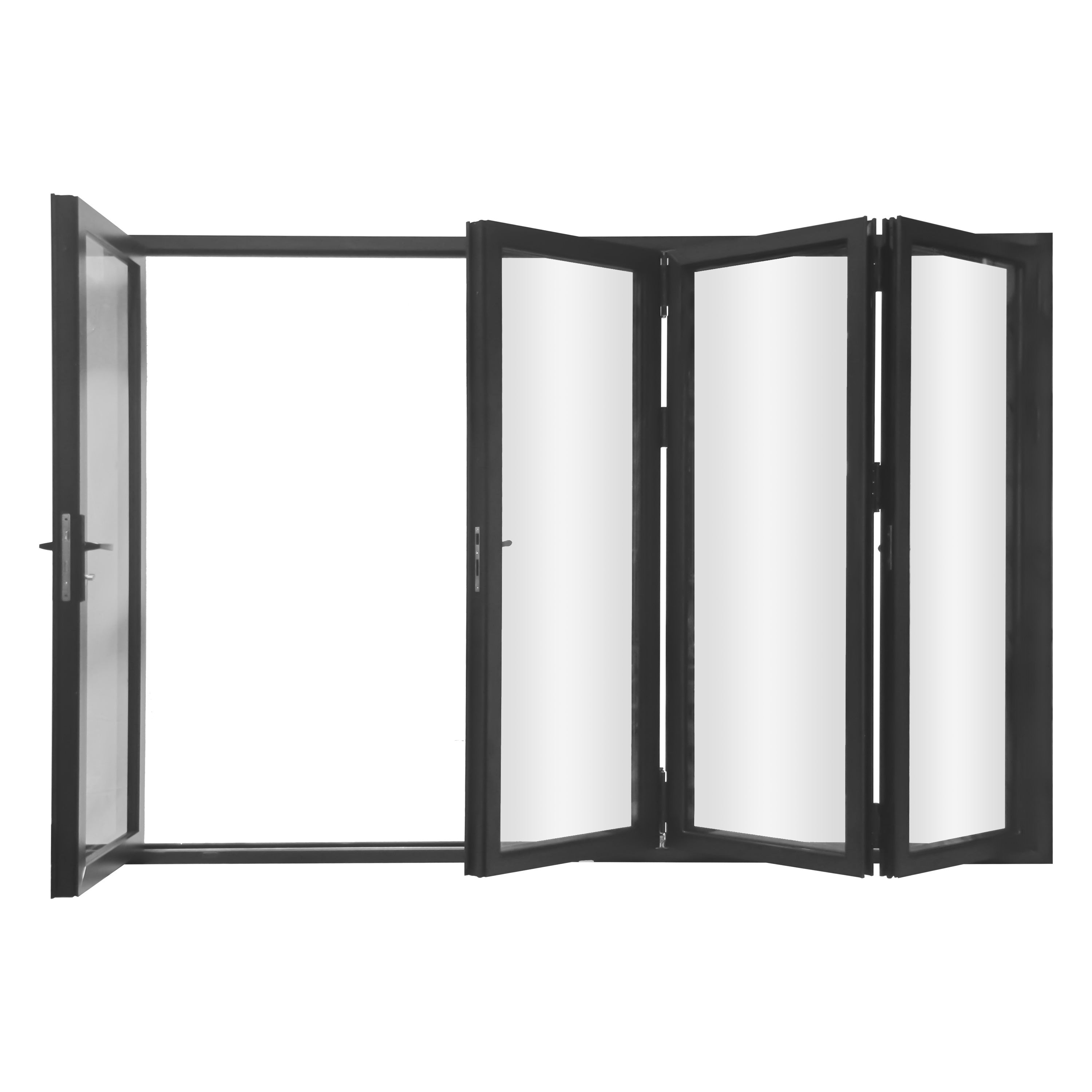 Aluminum Folding Door 120" x 80" Black
