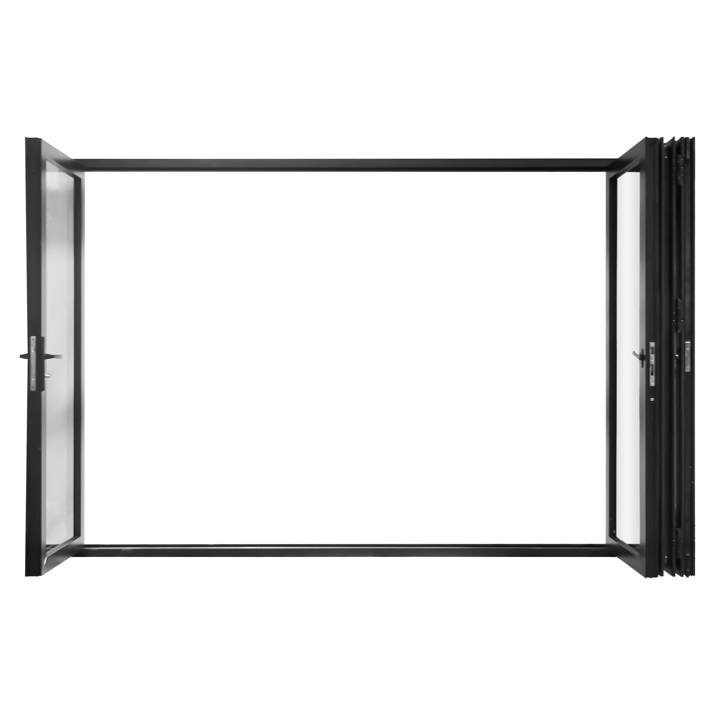 Aluminum Folding Door 120" x 80" Black