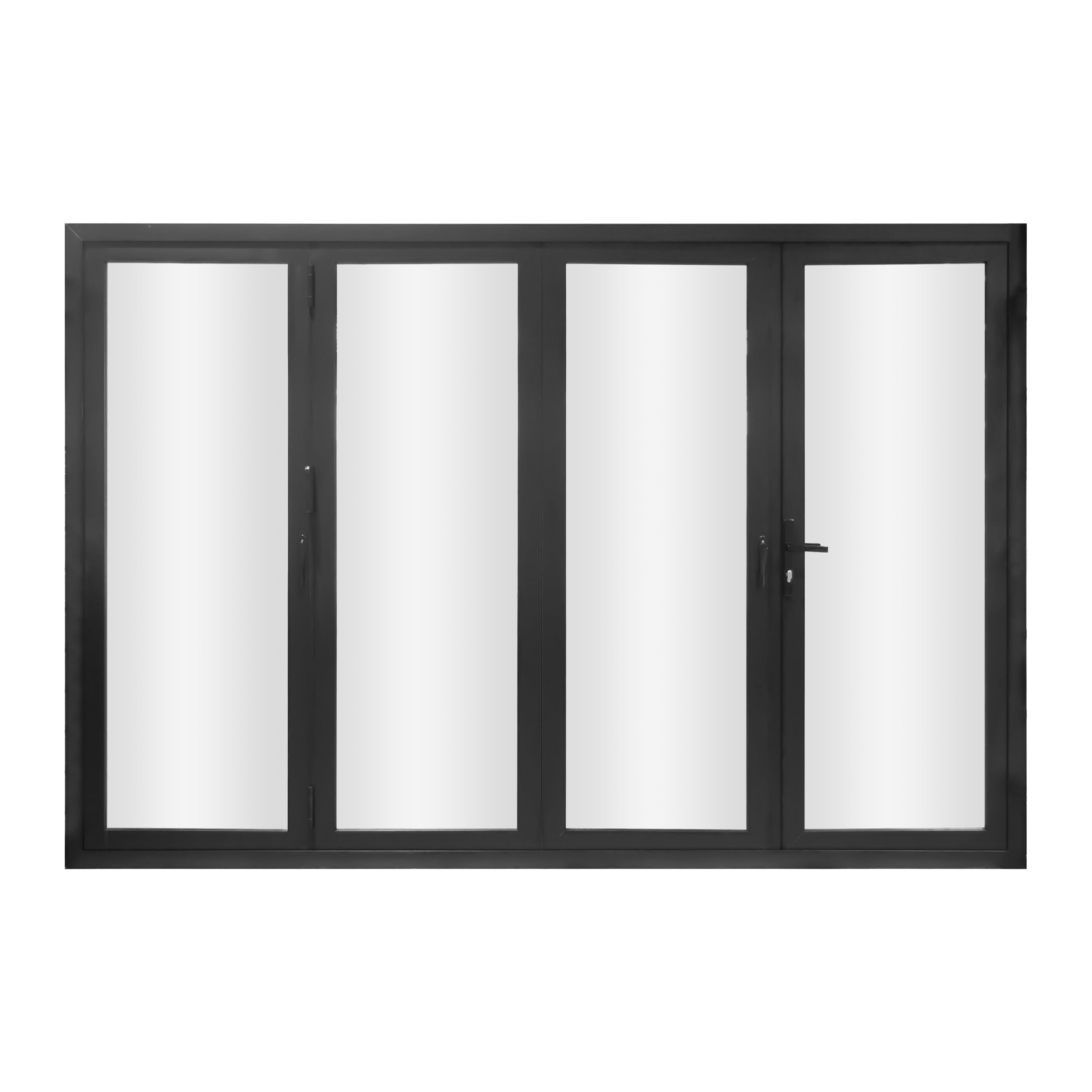Aluminum Folding Door 120" x 80" Black